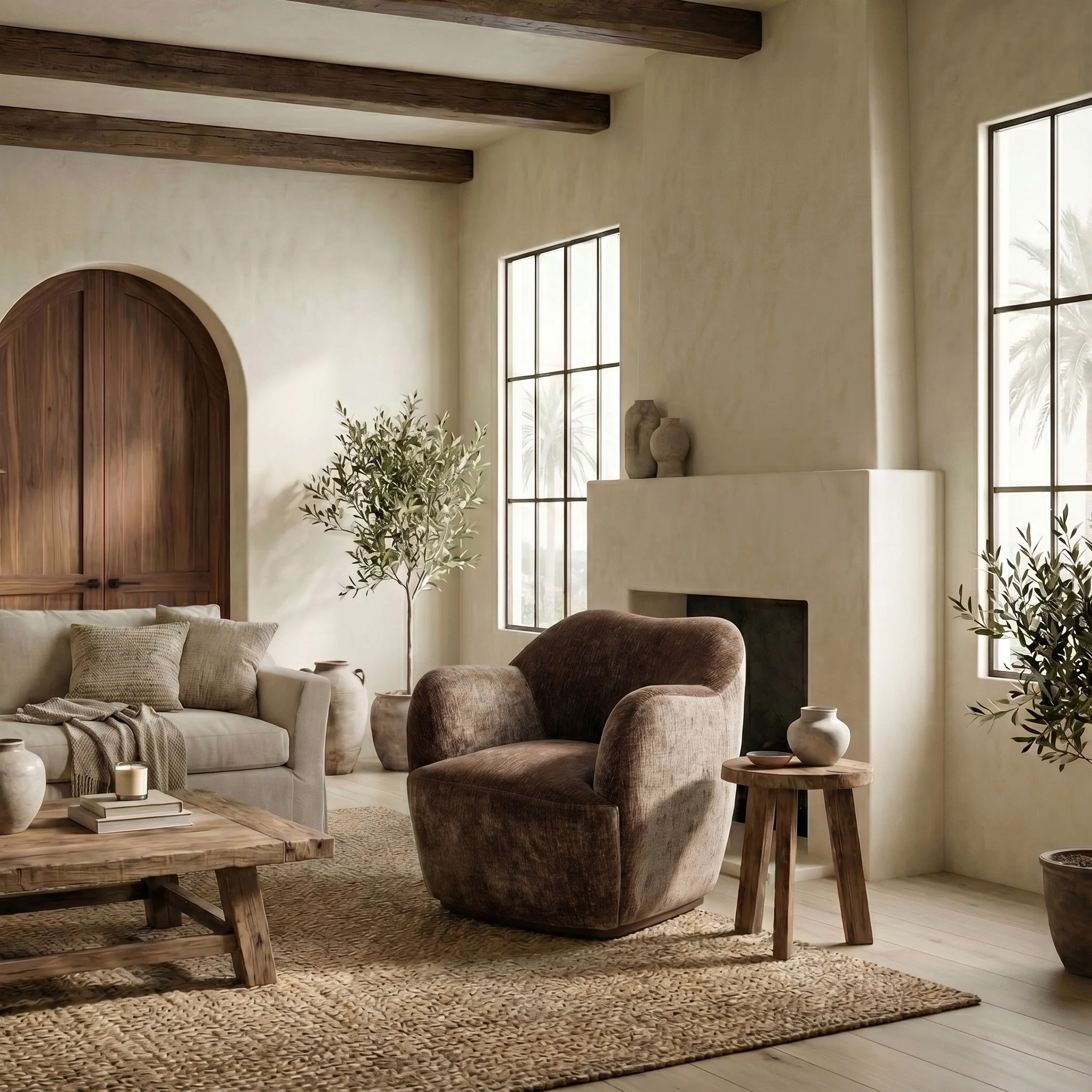 Elizandra Chenille Swivel Chair - Image 20