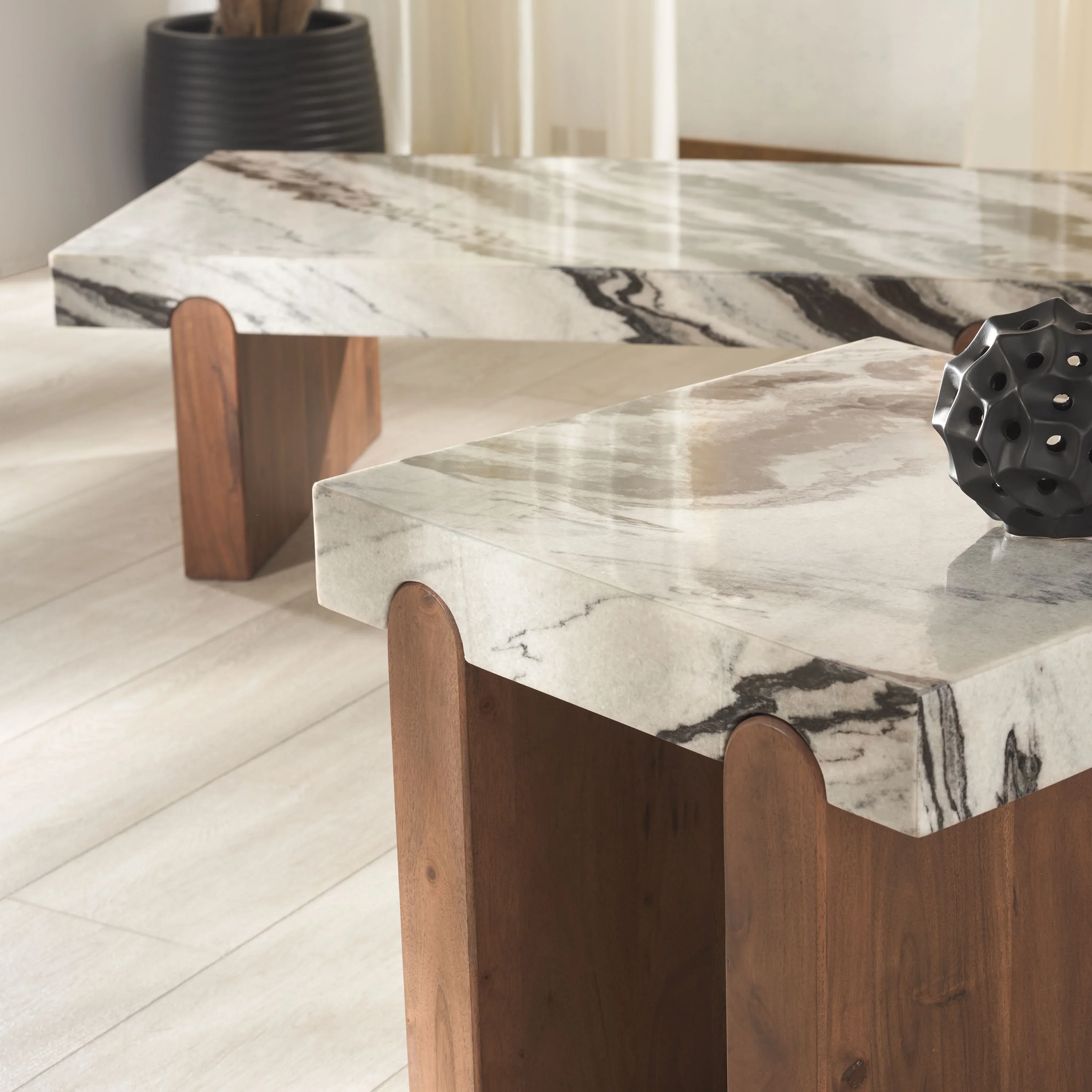 Ellebeth Marble Top Accent Table - Image 9