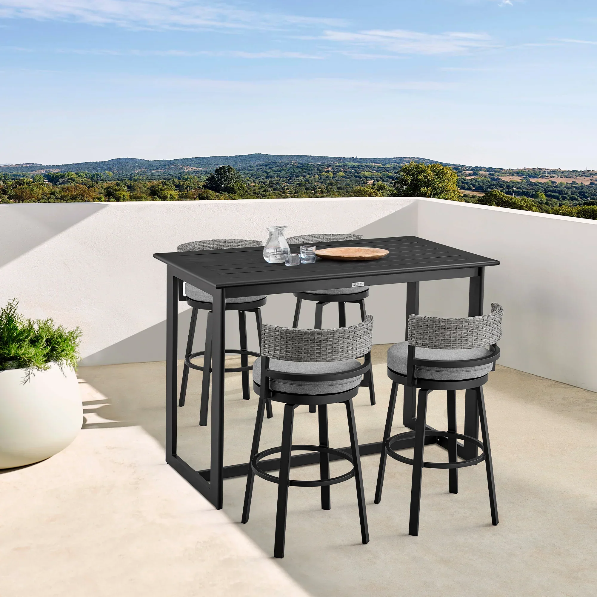 Encinitas Outdoor Barstool - Set of 2 - Image 10