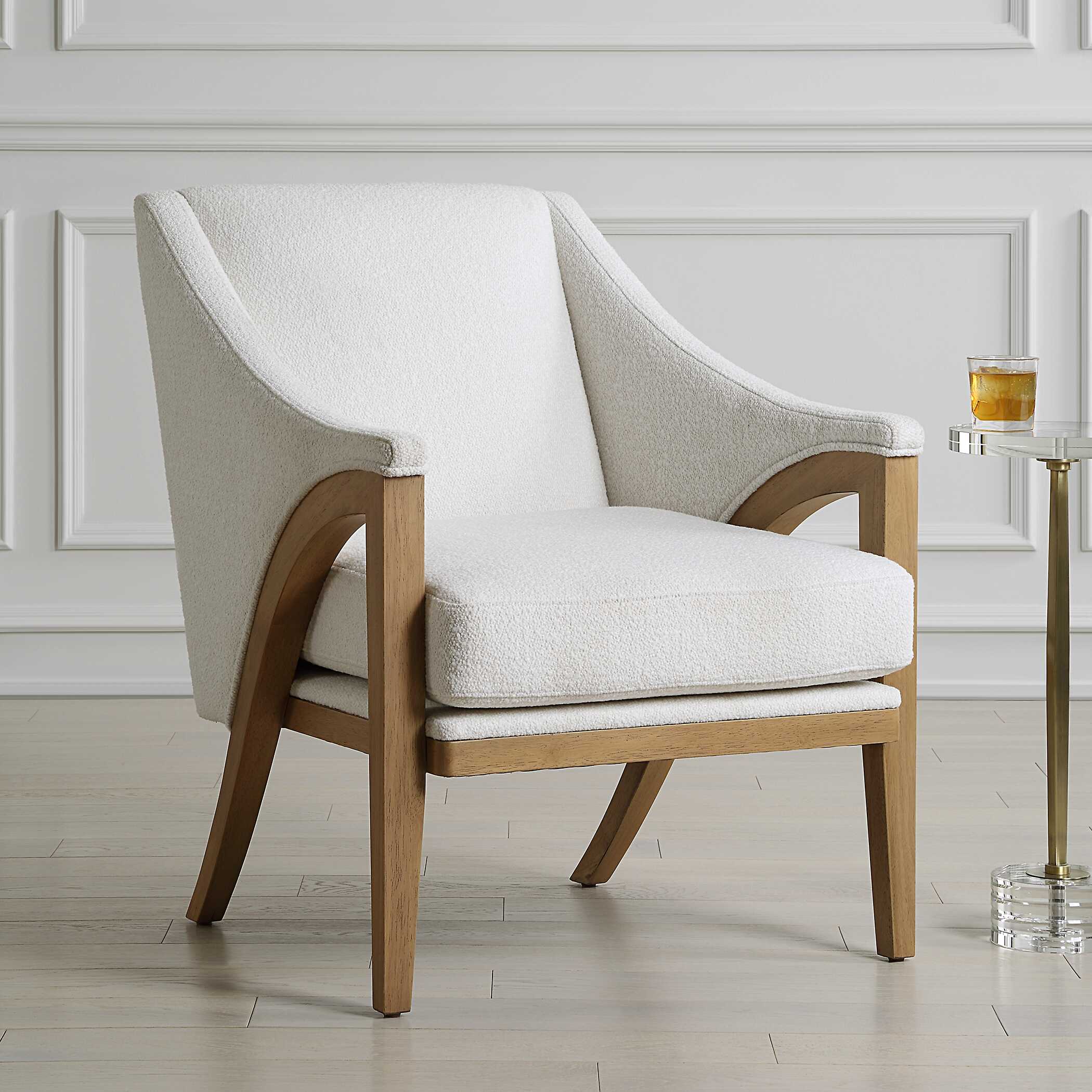 Evolve White Fabric Accent Chair - Image 3