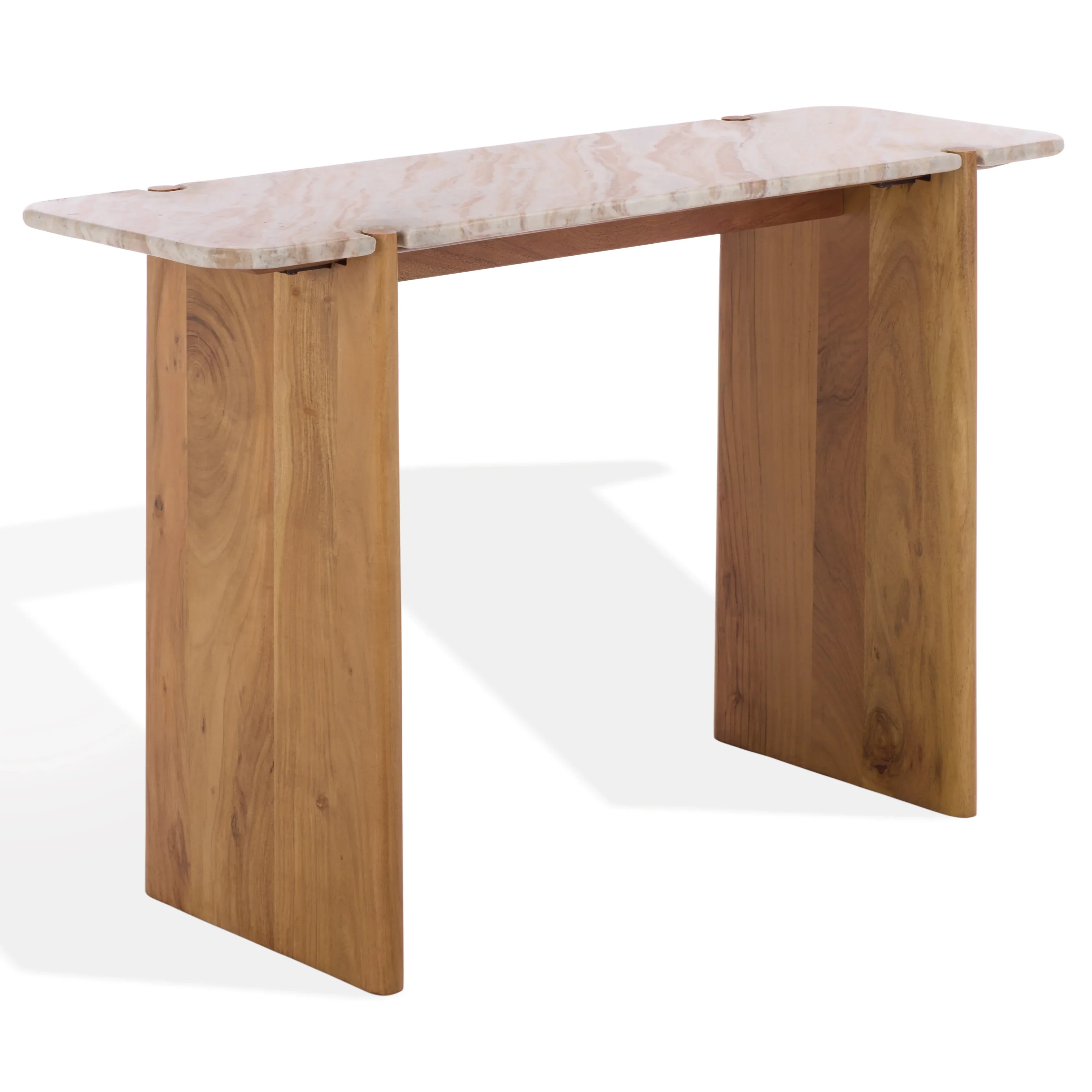 Feliciabeth Marble And Wood Console Table - Image 5