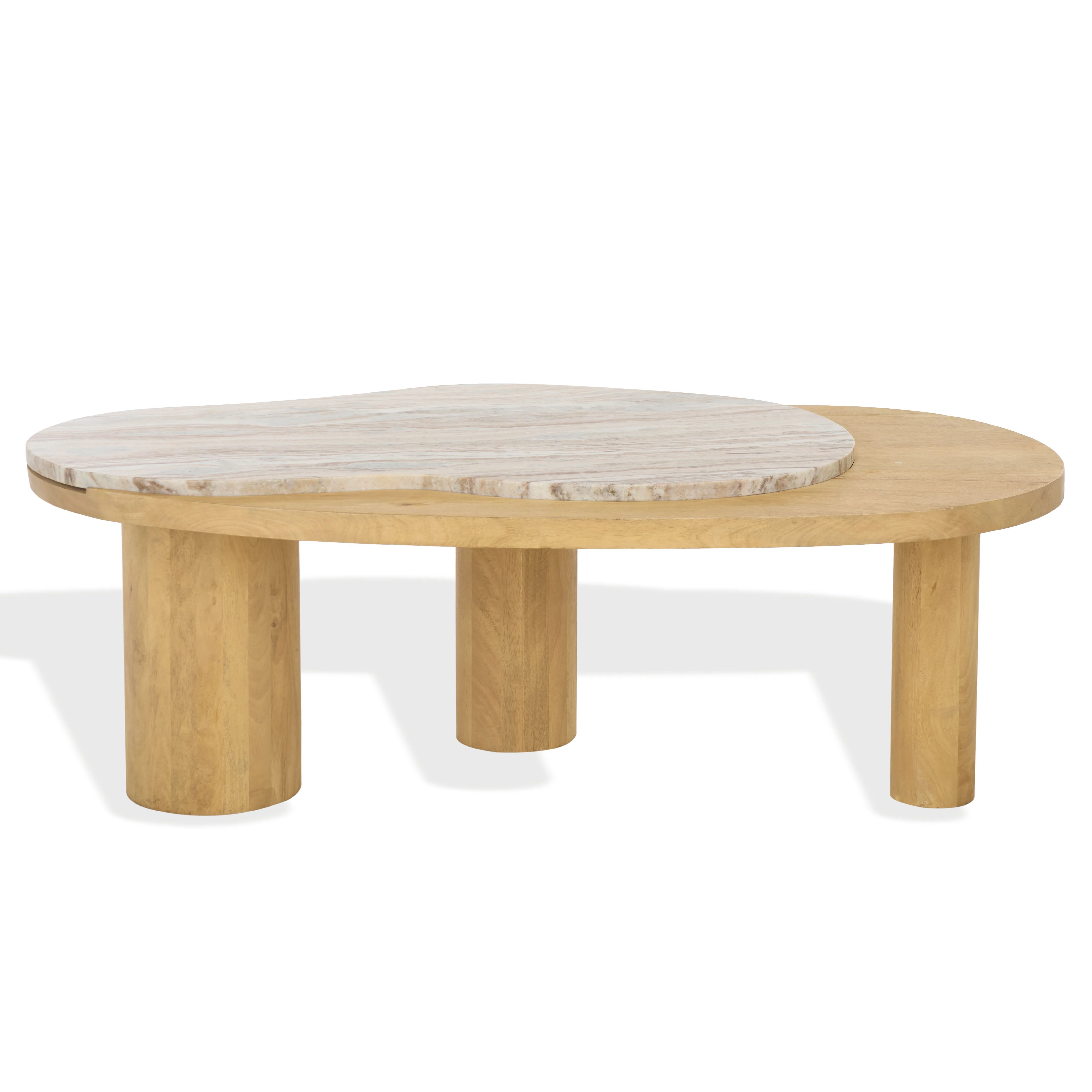 Feliciabeth Marble And Wood Coffee Table - Image 5