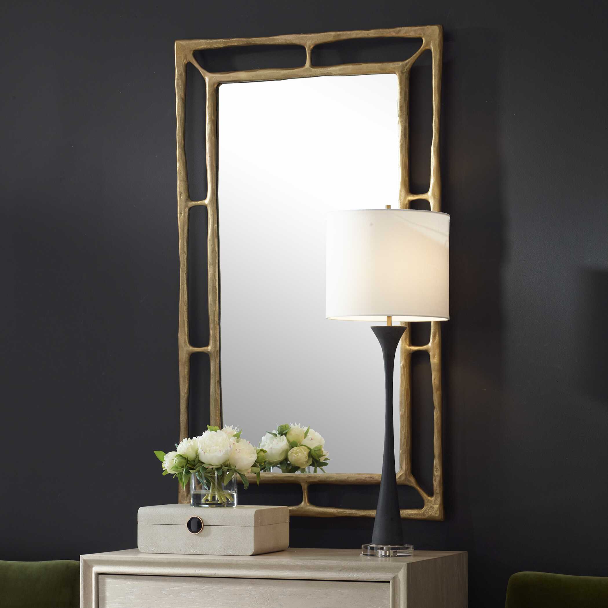 Felix Brass Rectangle Mirror - Image 3