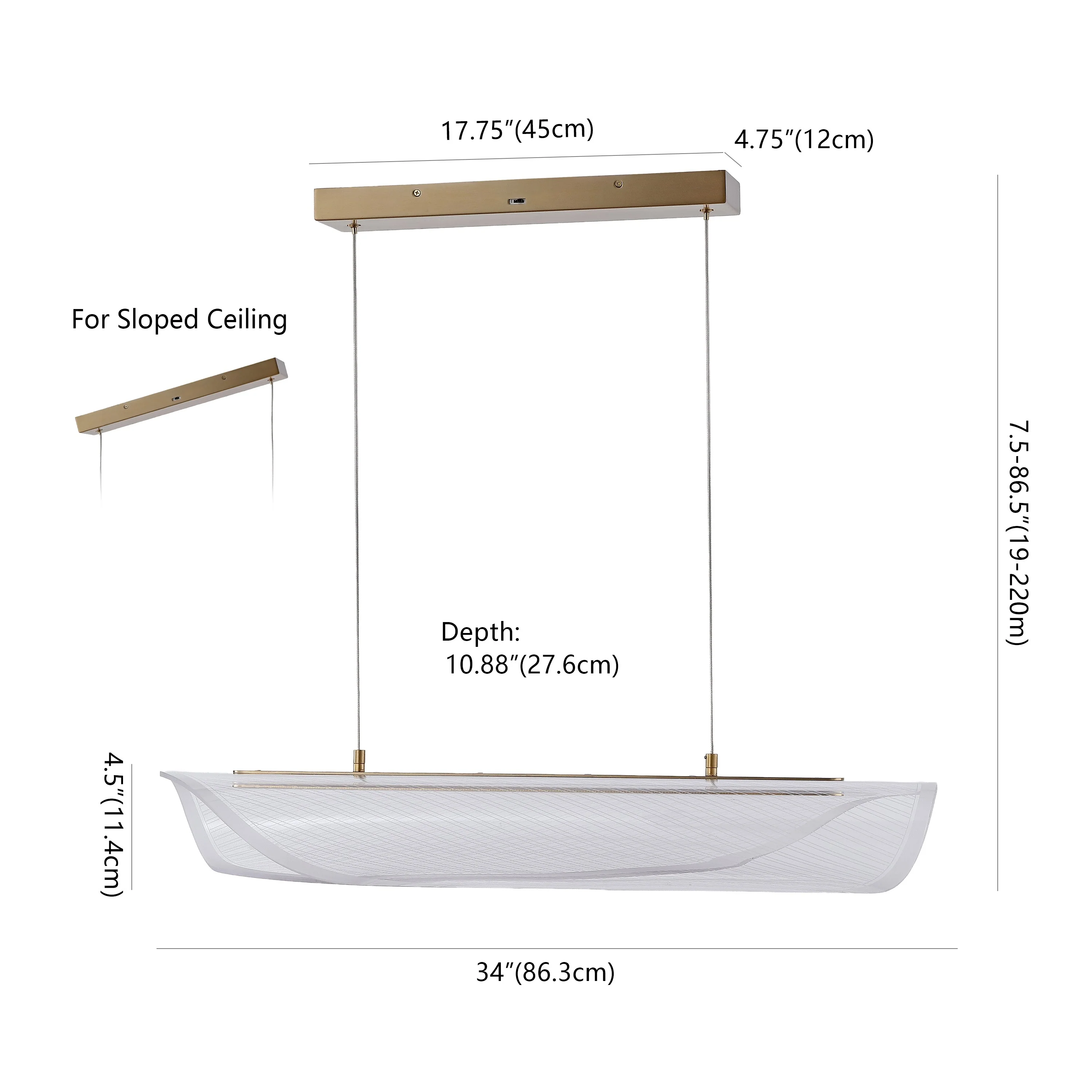 Fenric Acrylic Linear Pendant - Image 4