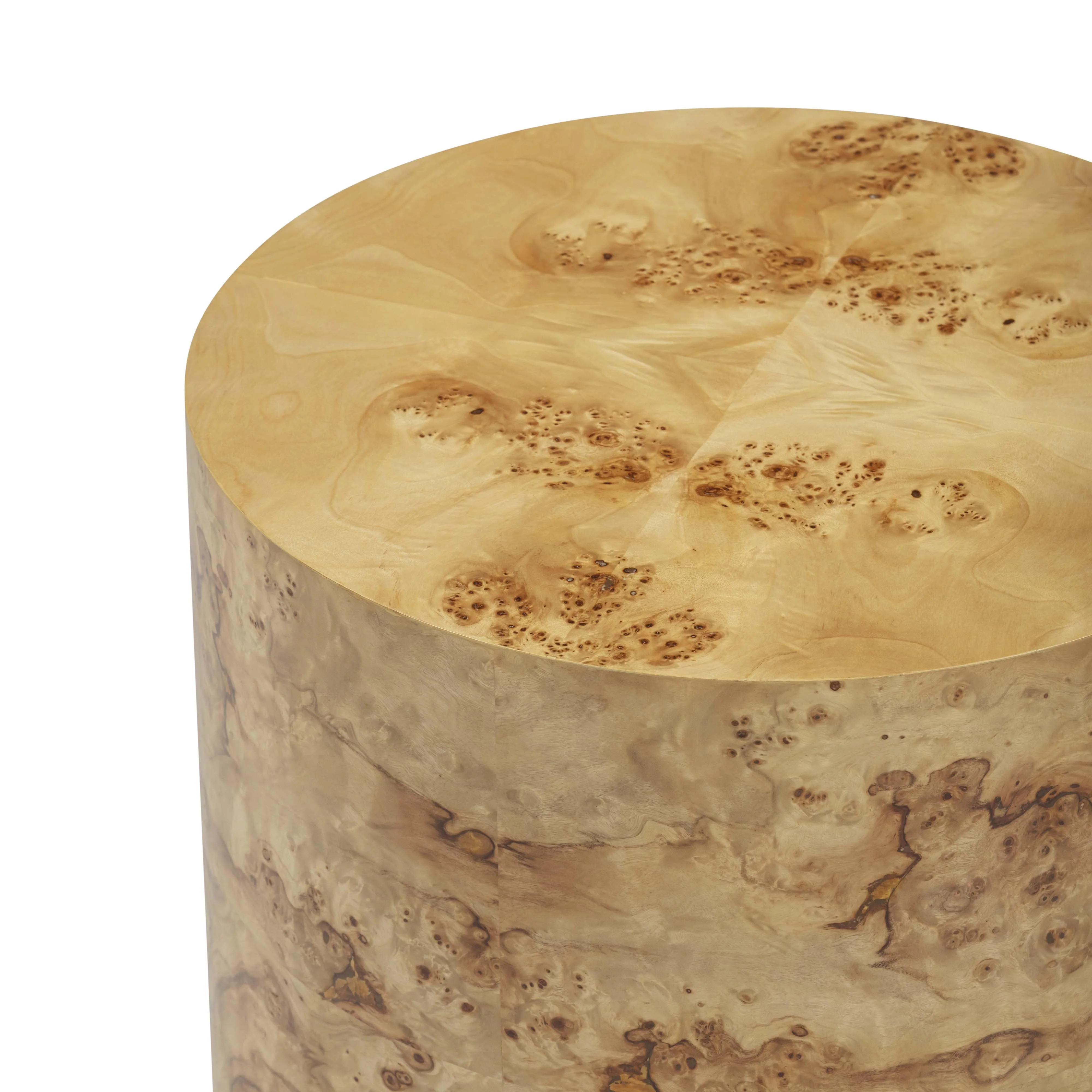Fig Natural Burl Drum Side Table - Image 6
