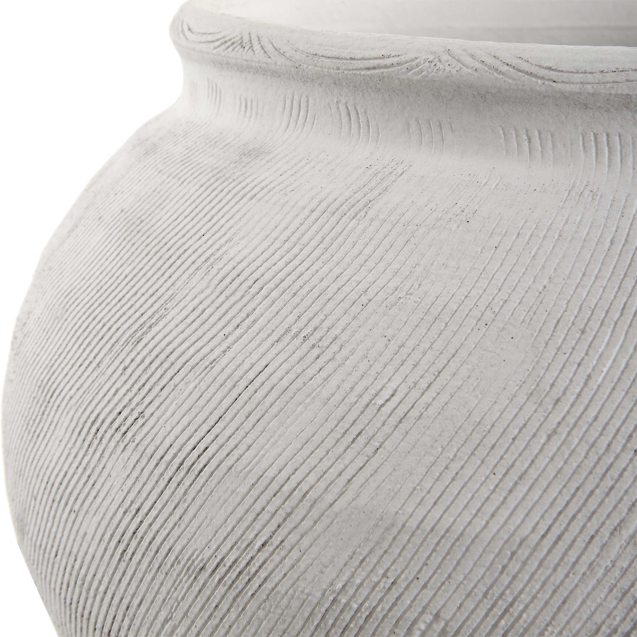 Floreana Round White Vase - Image 8