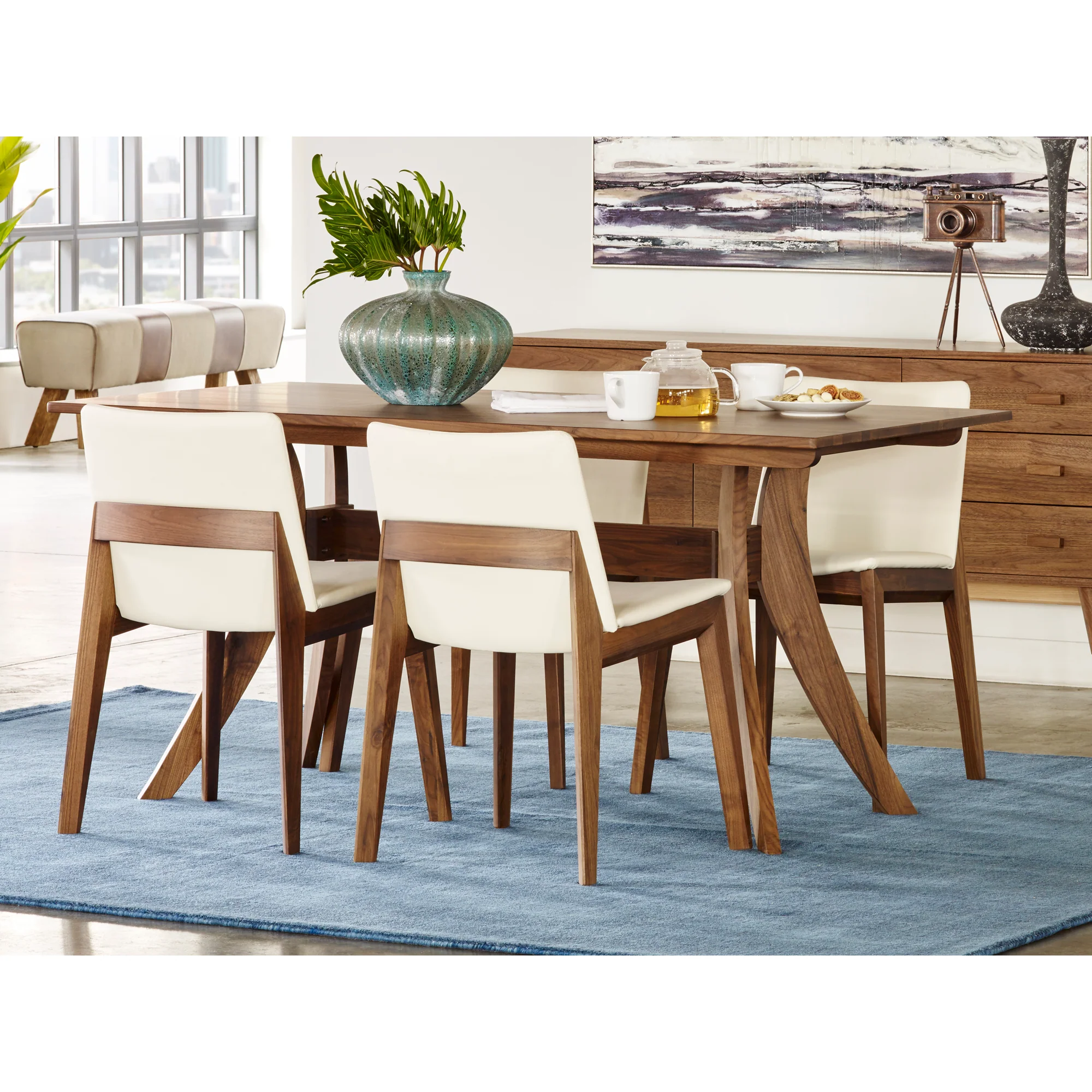 Florence Rectangular Dining Table Small Walnut - Image 2