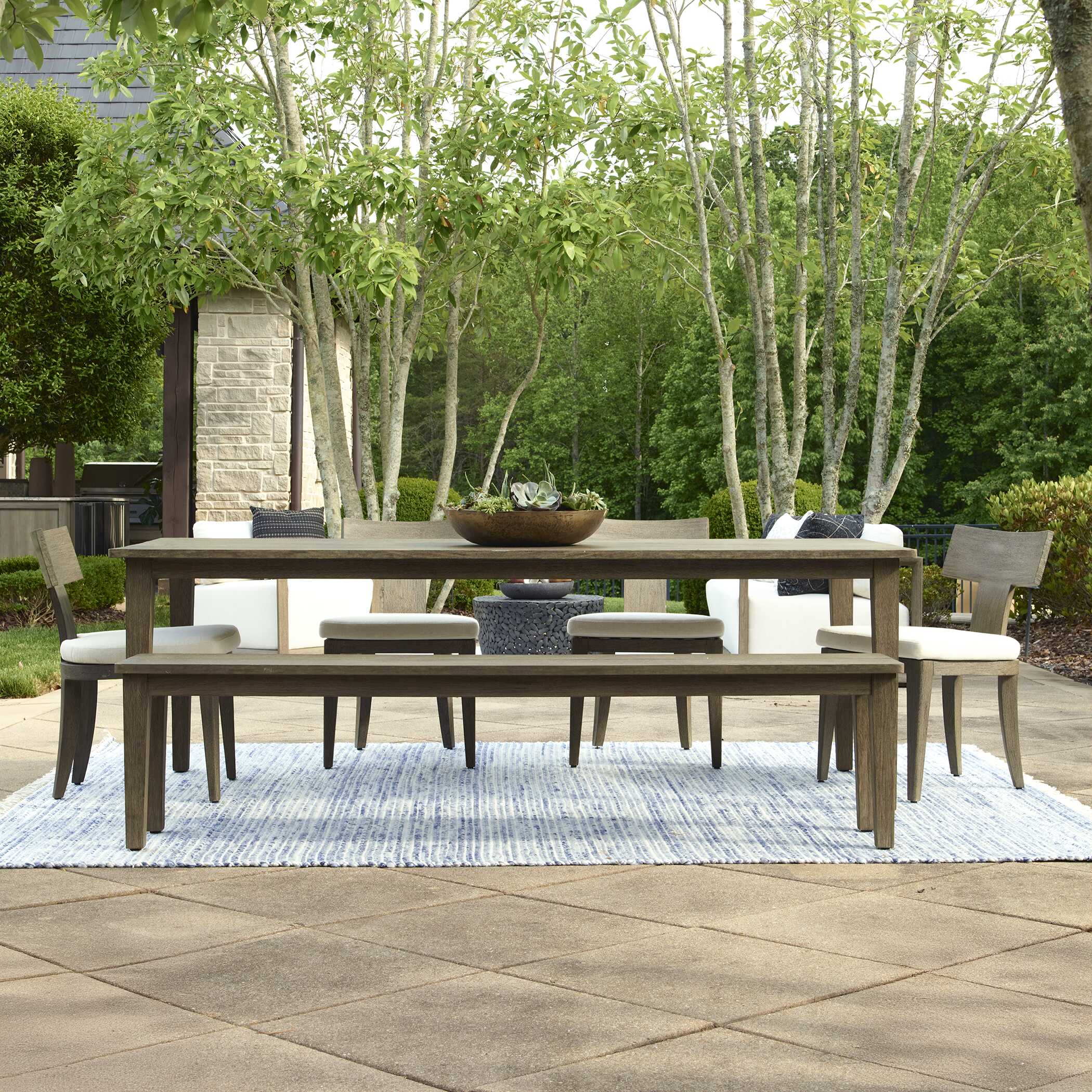 Forsyth Dark Gray Outdoor Dining Table - Image 2