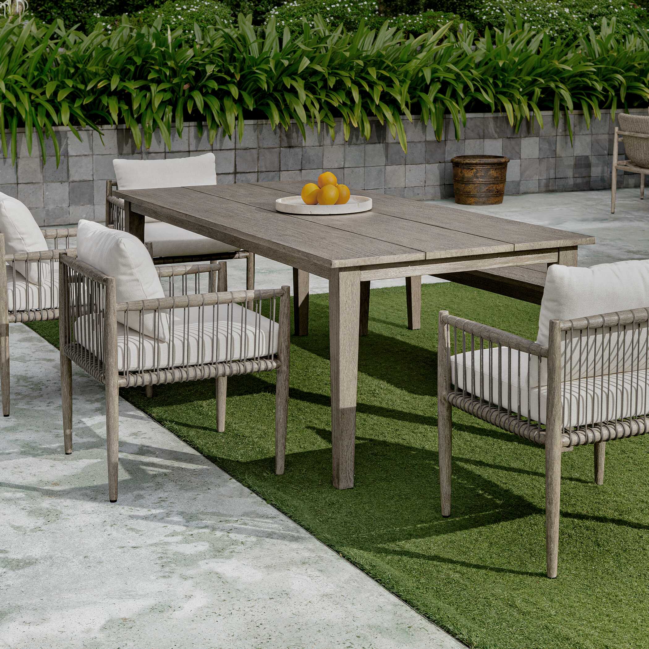 Forsyth Dark Gray Outdoor Dining Table - Image 5