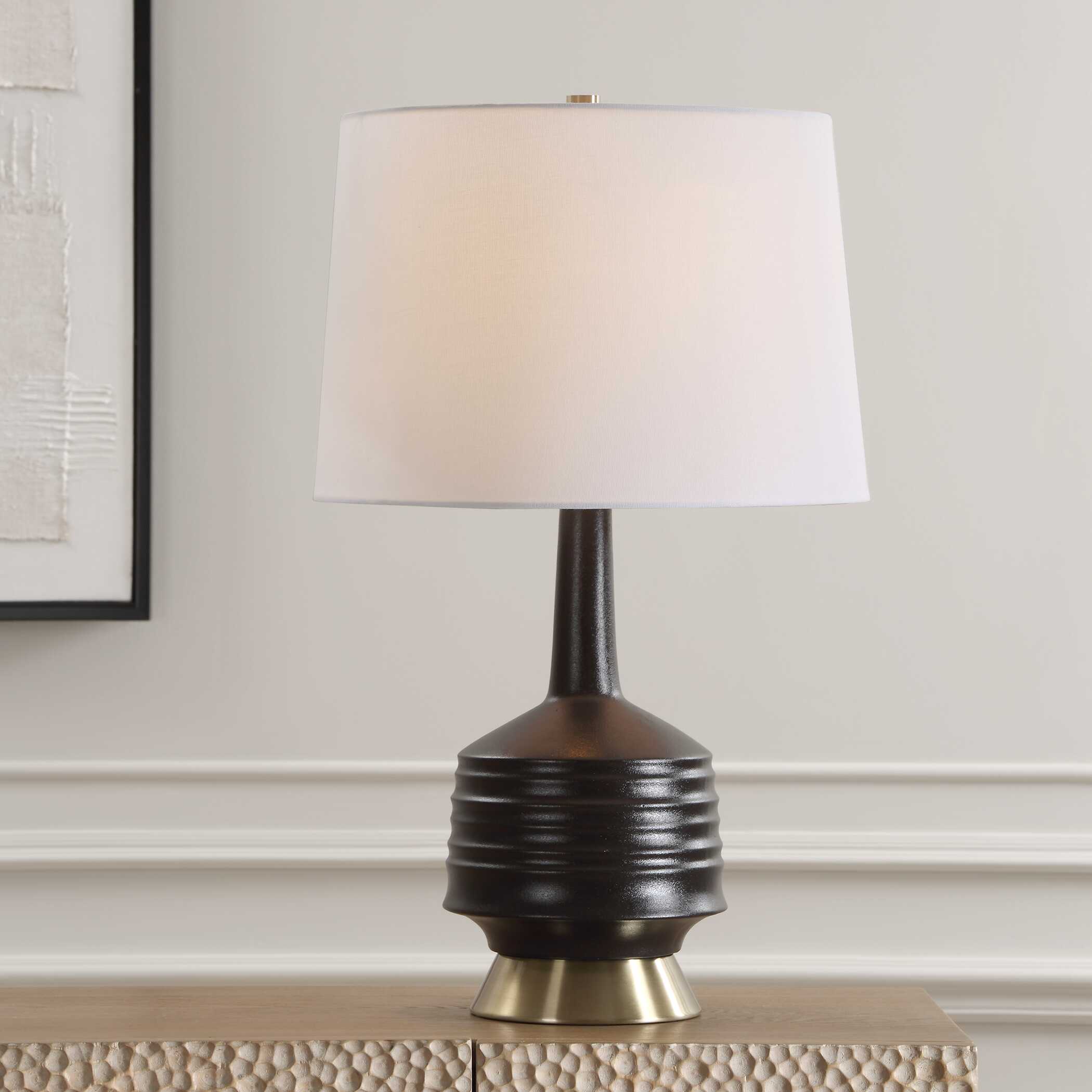 Foster Black Glaze Table Lamp - Image 2