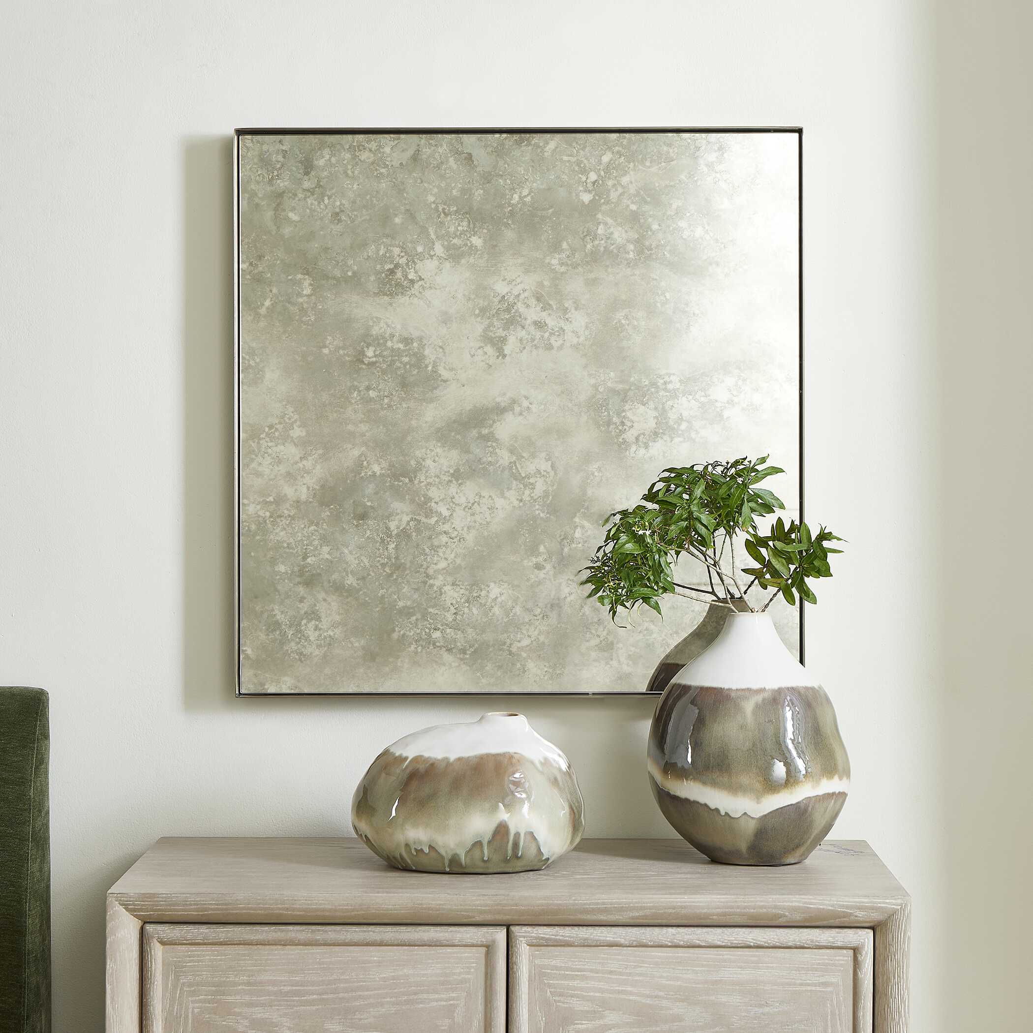 Fredric Square Antique Mirror - Image 2