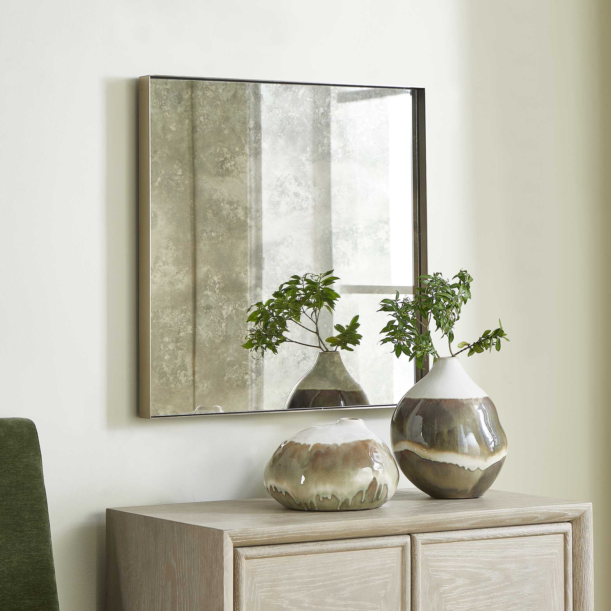 Fredric Square Antique Mirror - Image 3