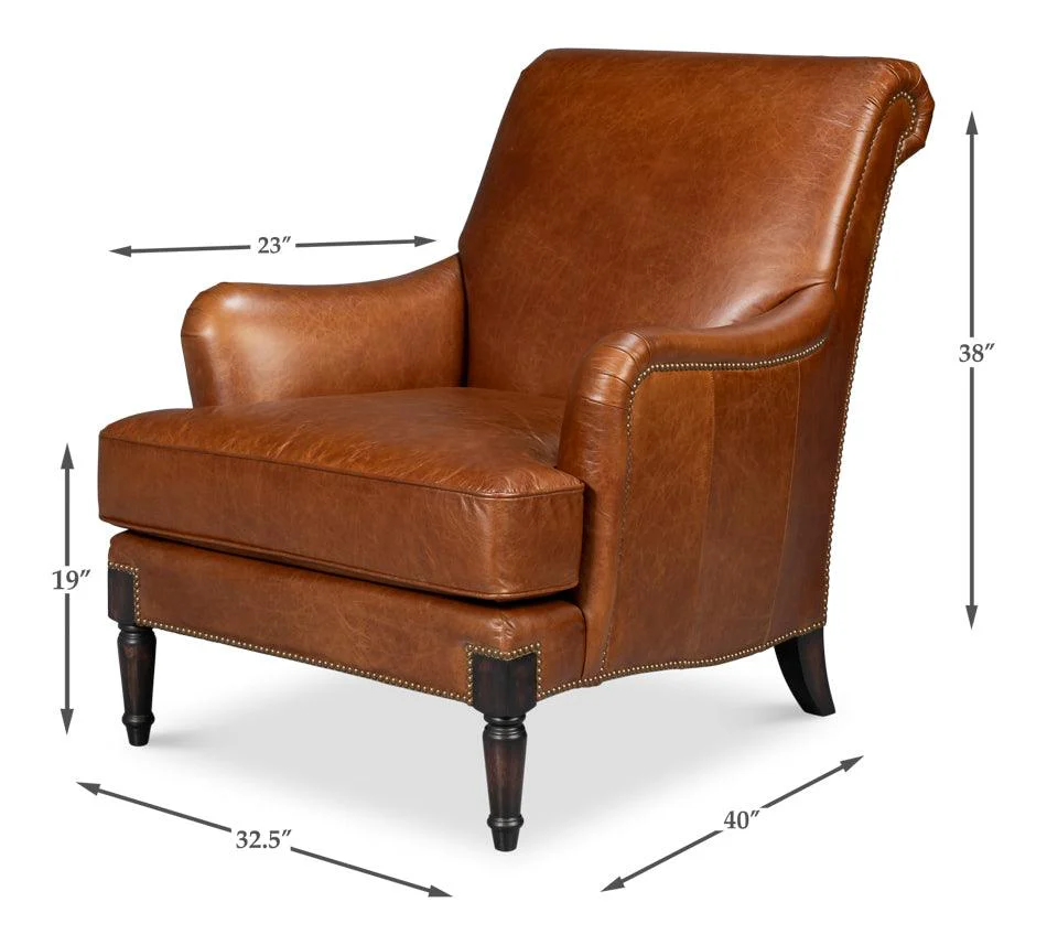 Gaston Distilled Leather Chair - Image 6