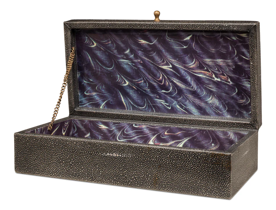 Gatsburg, Shagreen Box, Ant.Grey S/2 - Image 3
