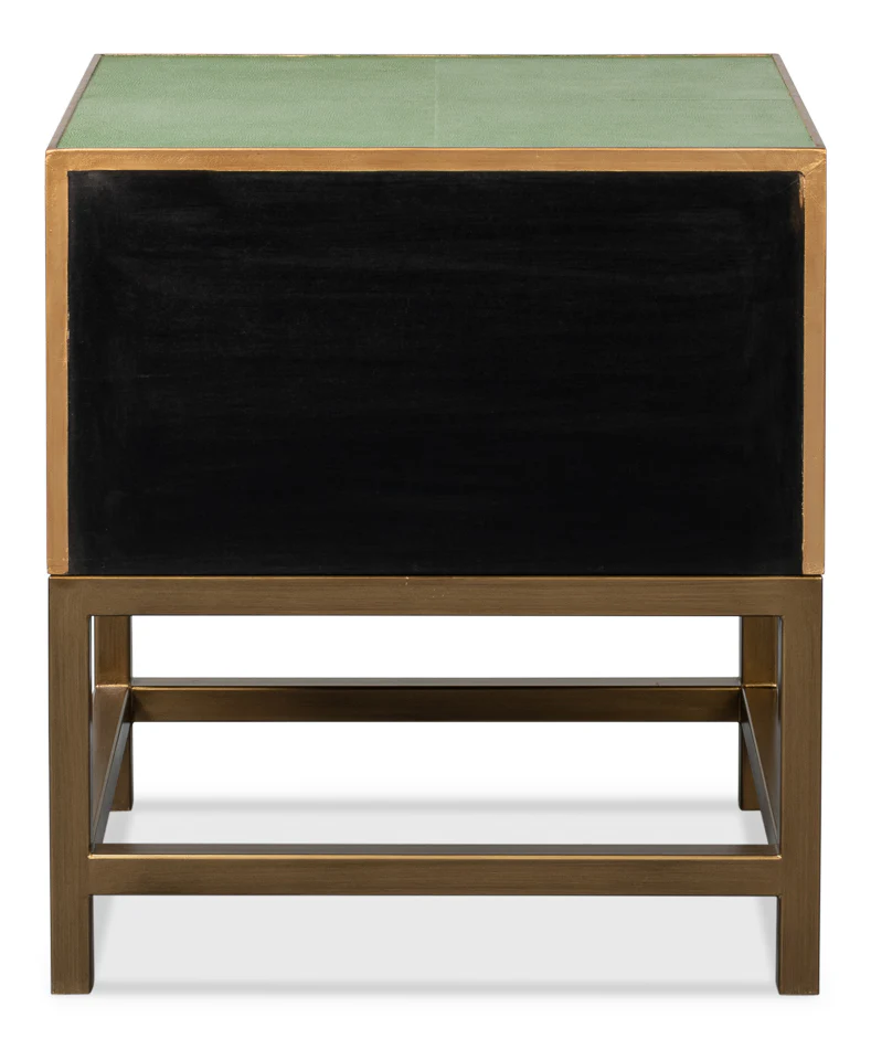 Gideon Shagreen Side Table, Watercress - Image 8