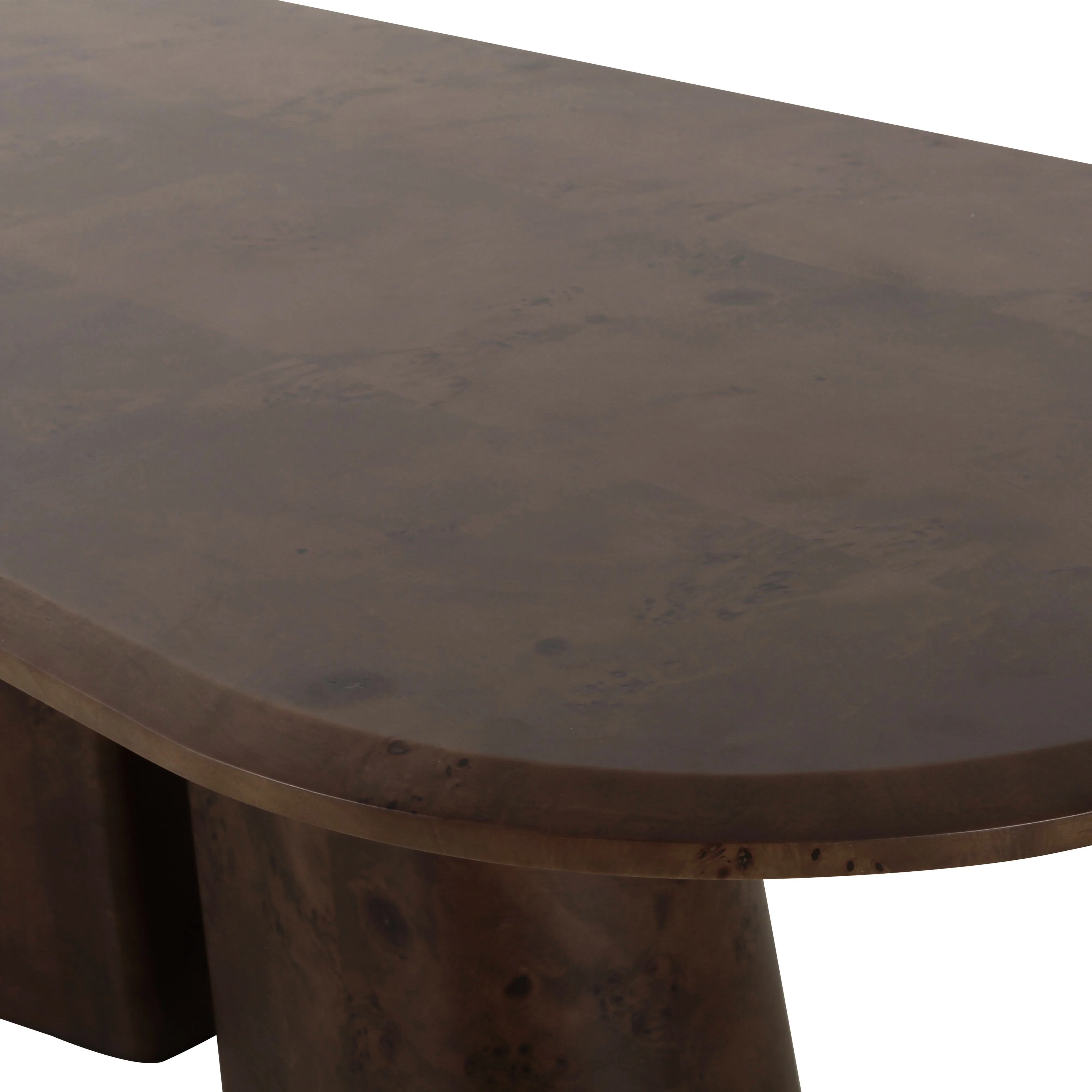 Gladyss 87" Burl Oval Dining Table - Image 5