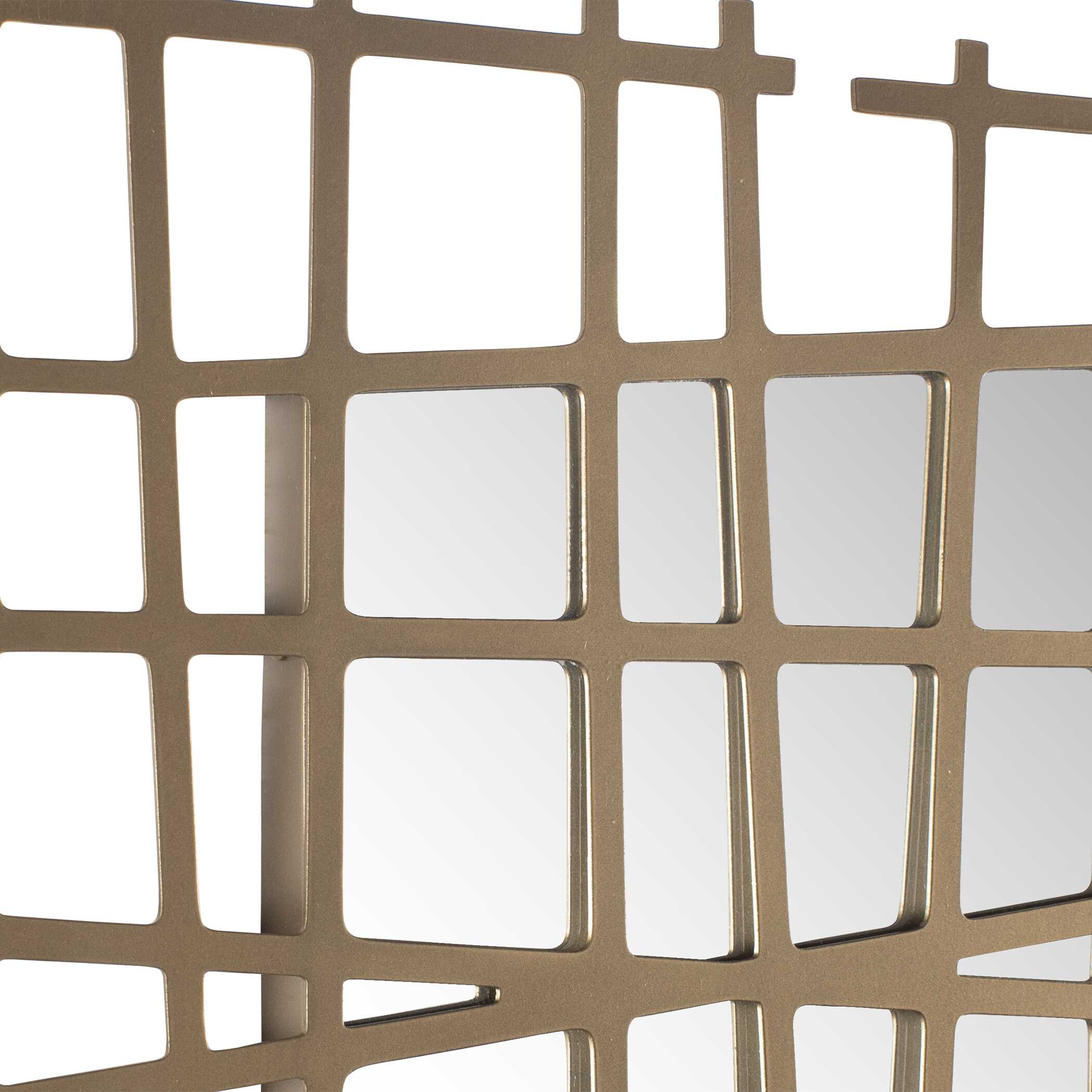 Golden Intersection Mirrored Wall Decor - Image 3
