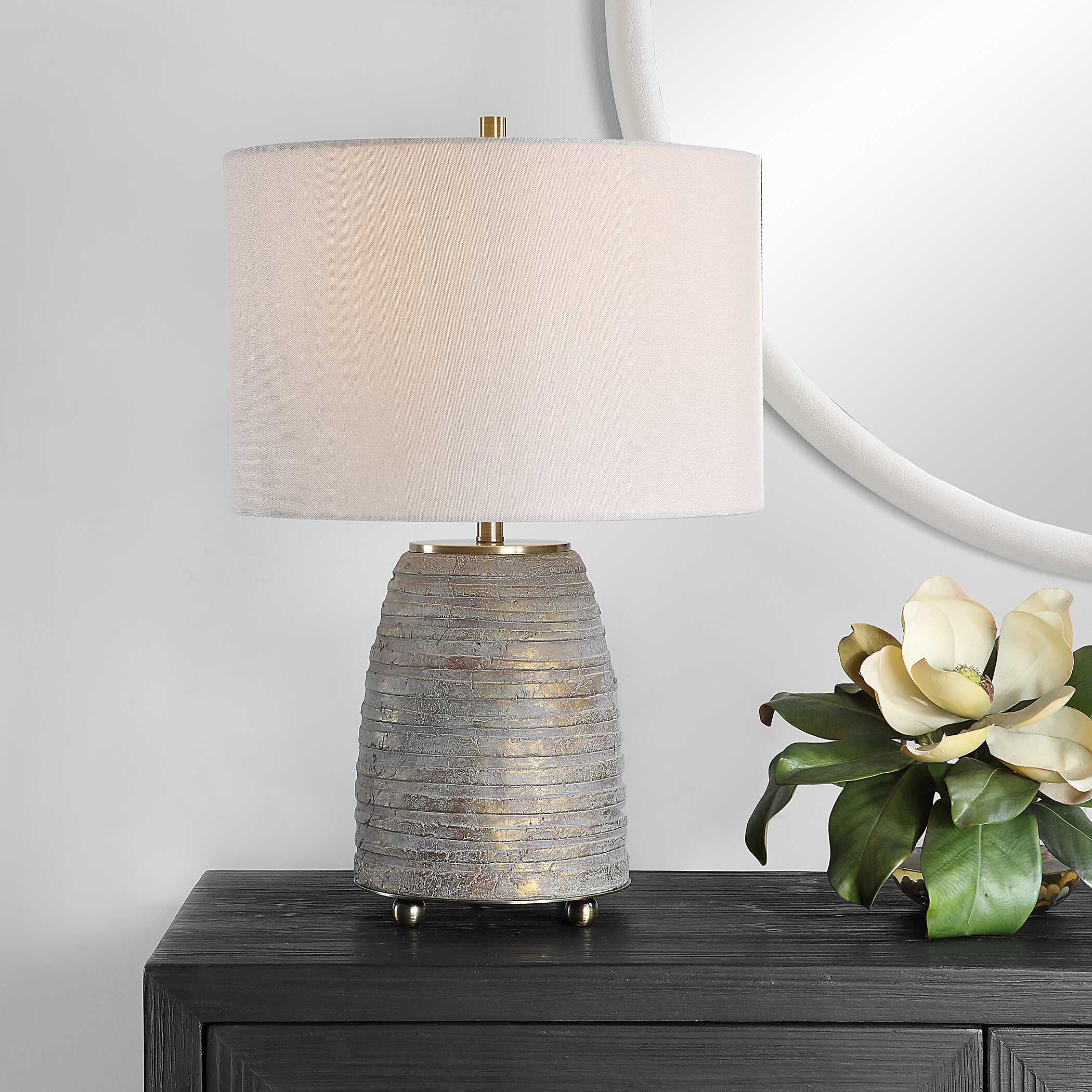 Gorda Bronze Ceramic Table Lamp - Image 2