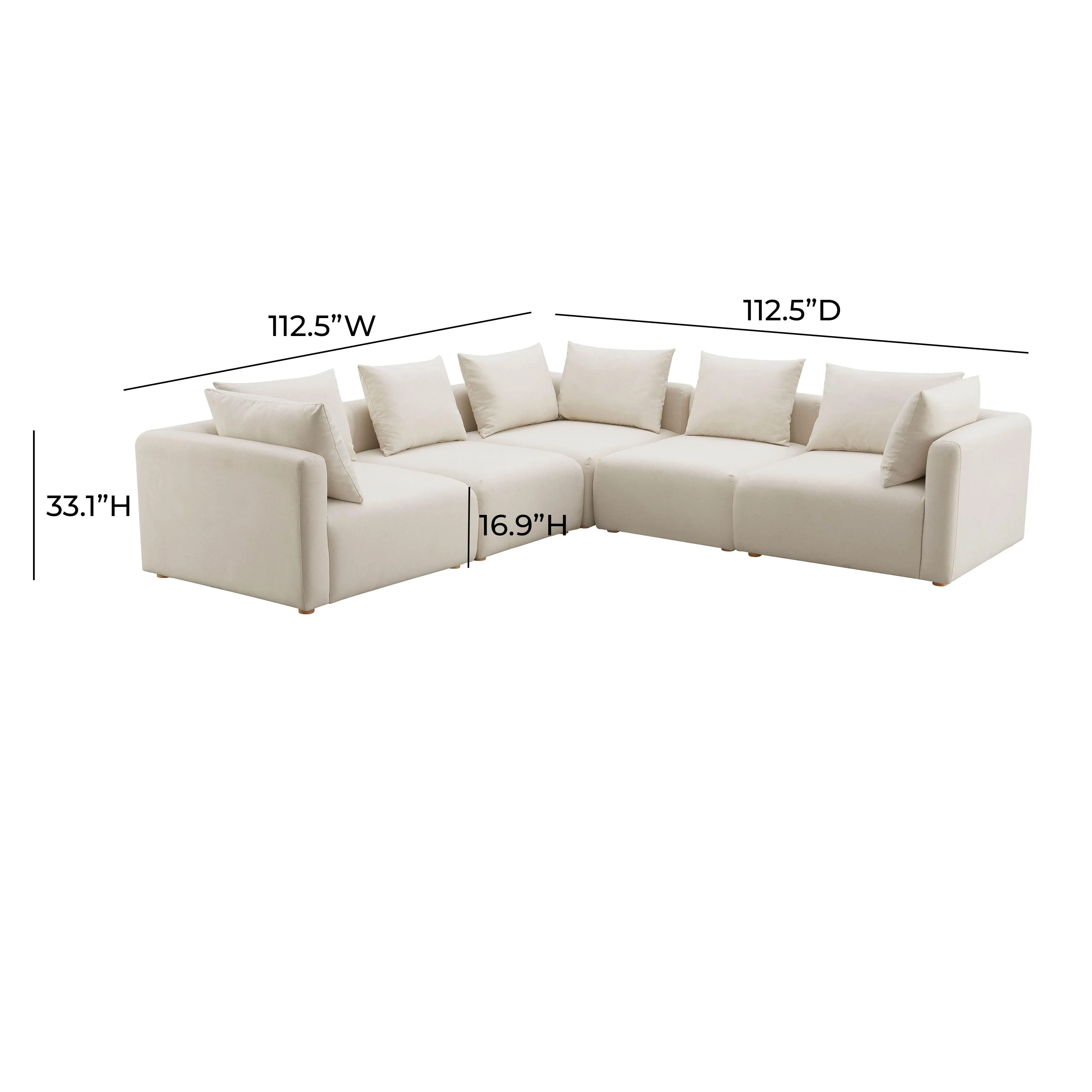 Hangover 5-Piece Modular L-Sectional - Image 9