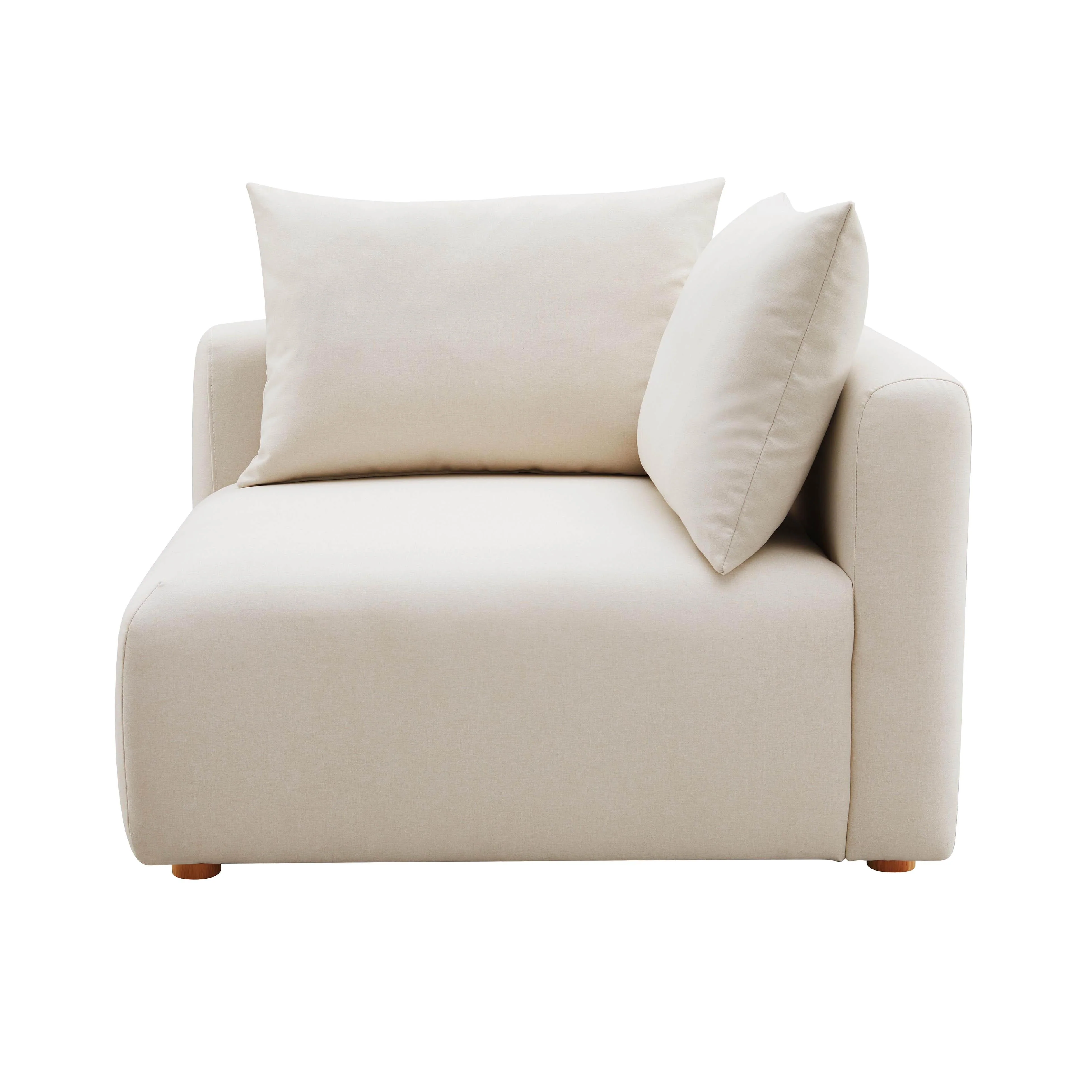 Hangover Cream Linen Modular Corner Chair - Image 5