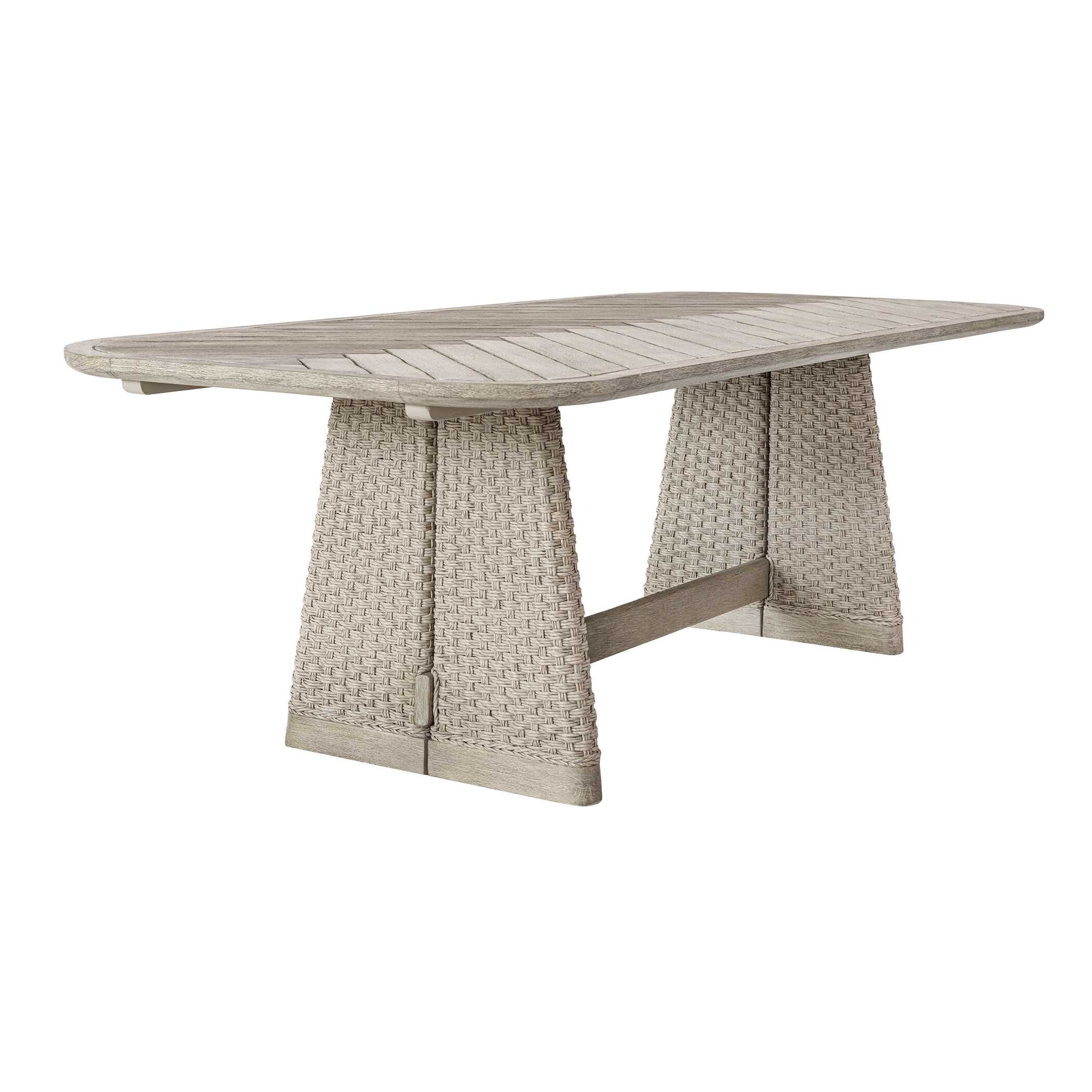 Harbor Herringbone Indoor-Outdoor Dining Table - Image 6