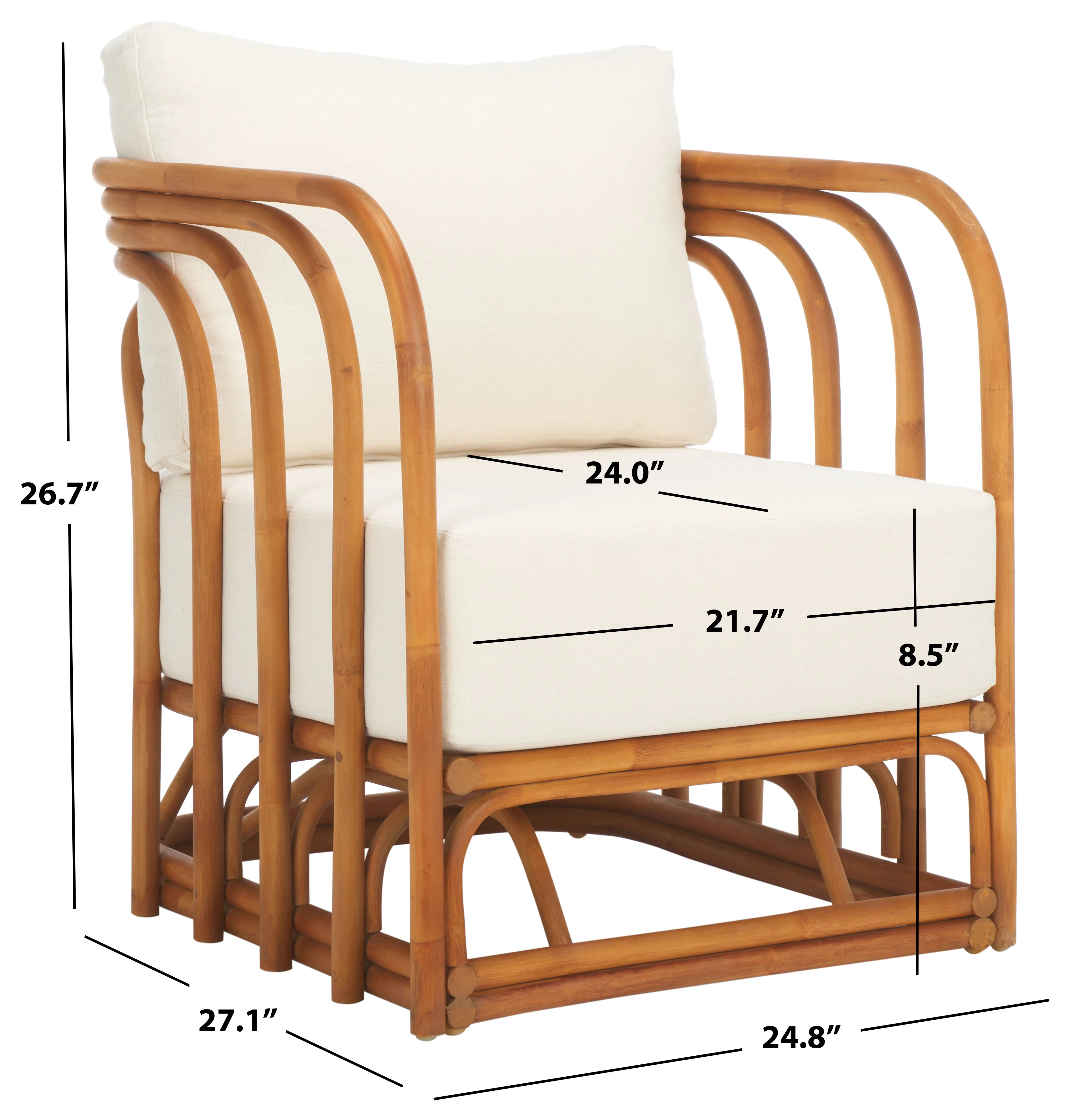 Harlowe Rattan Accent Chair - Image 8