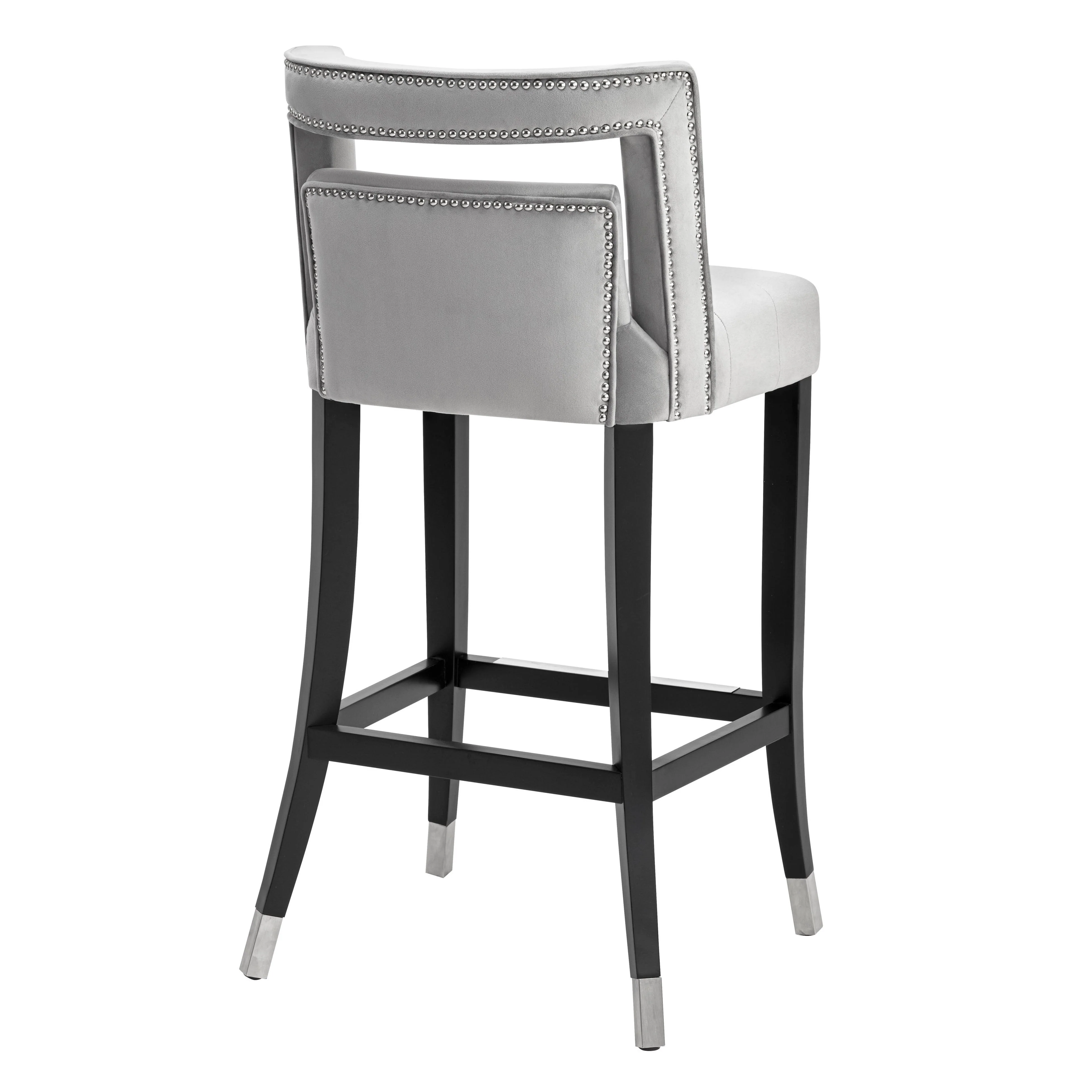 Hart Grey Velvet Bar Stool - Image 4