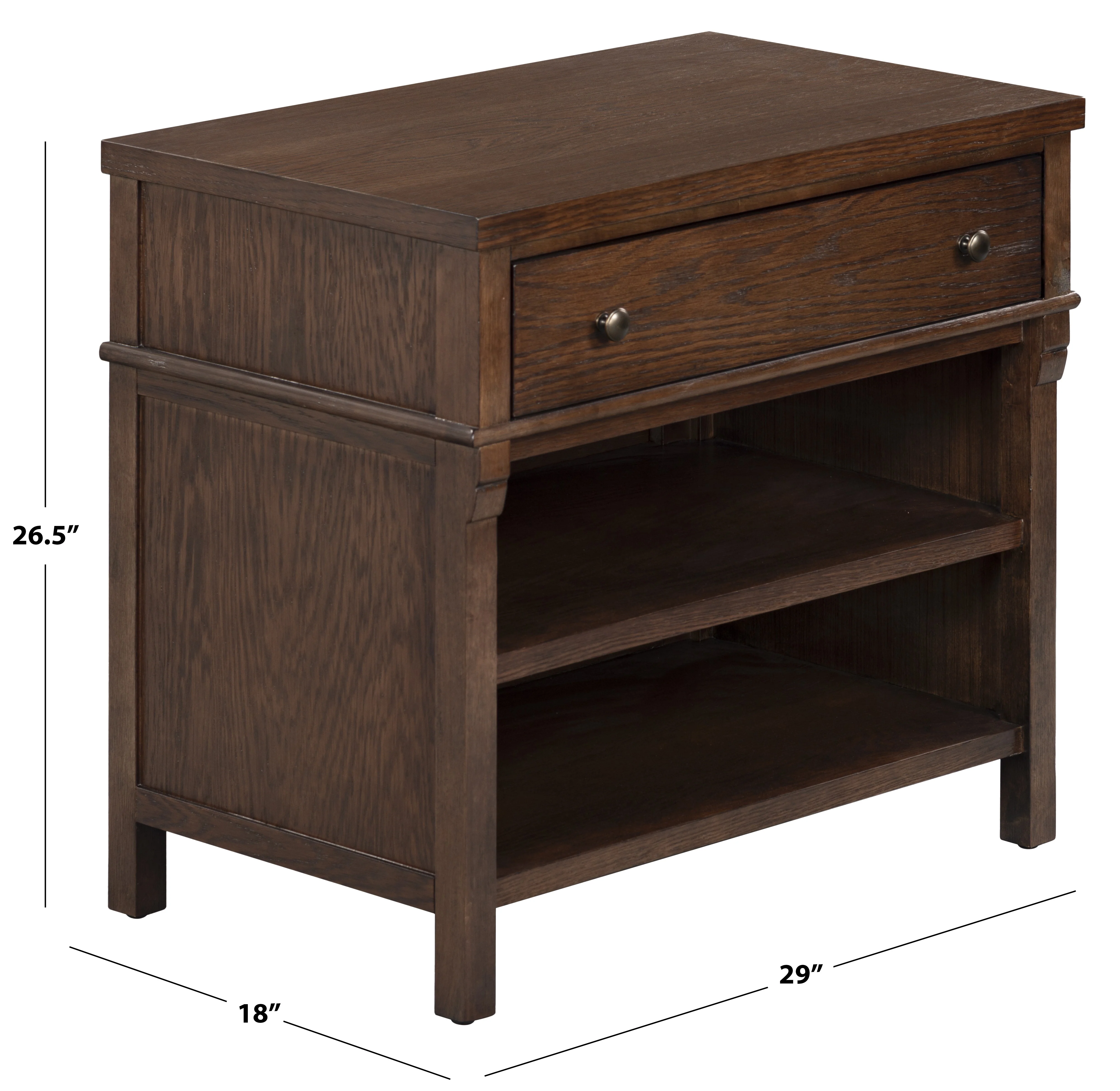 Haylie 1 Drawer Wood Nightstand - Image 7