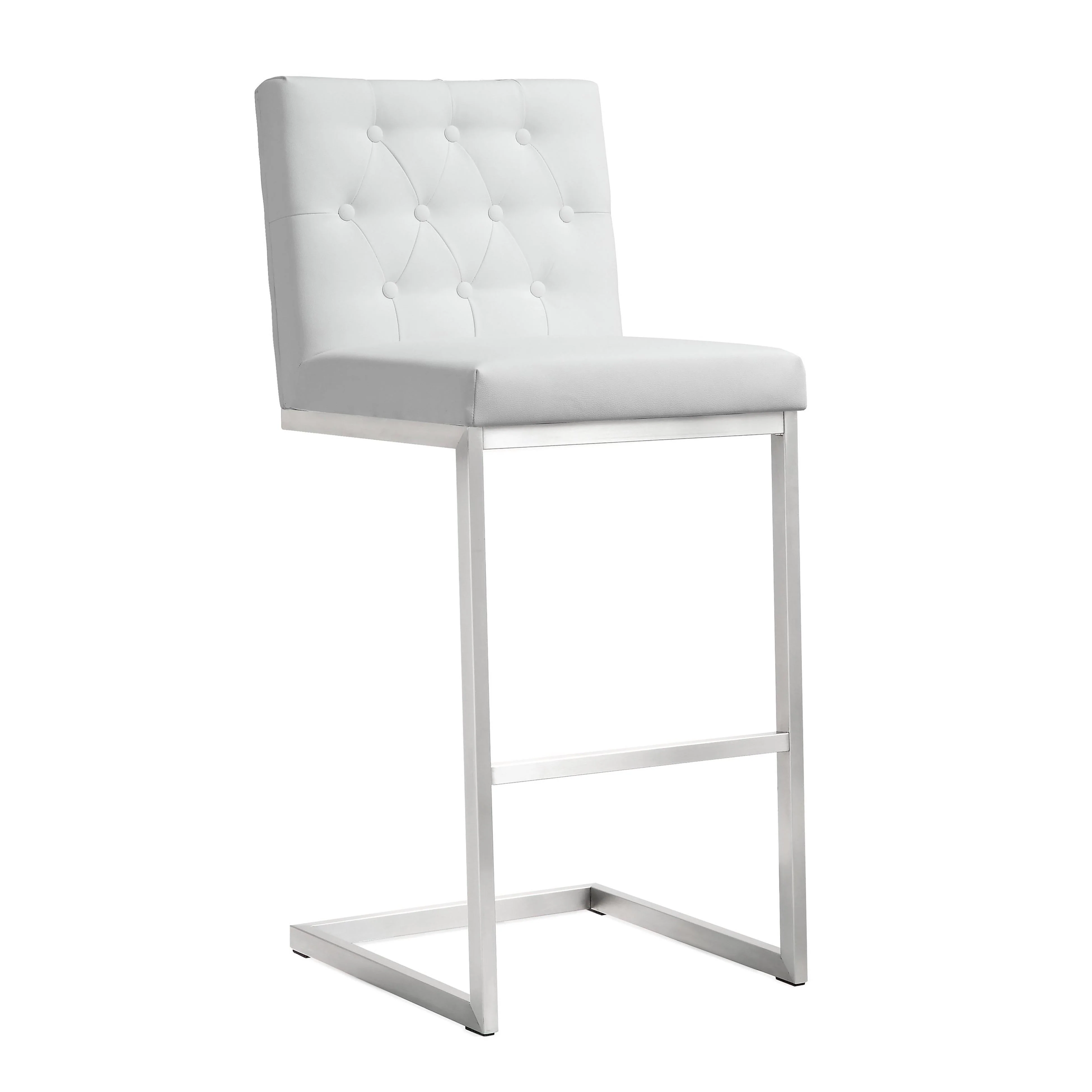 Helsinki White Stainless Steel Barstool - Set of 2 - Image 3