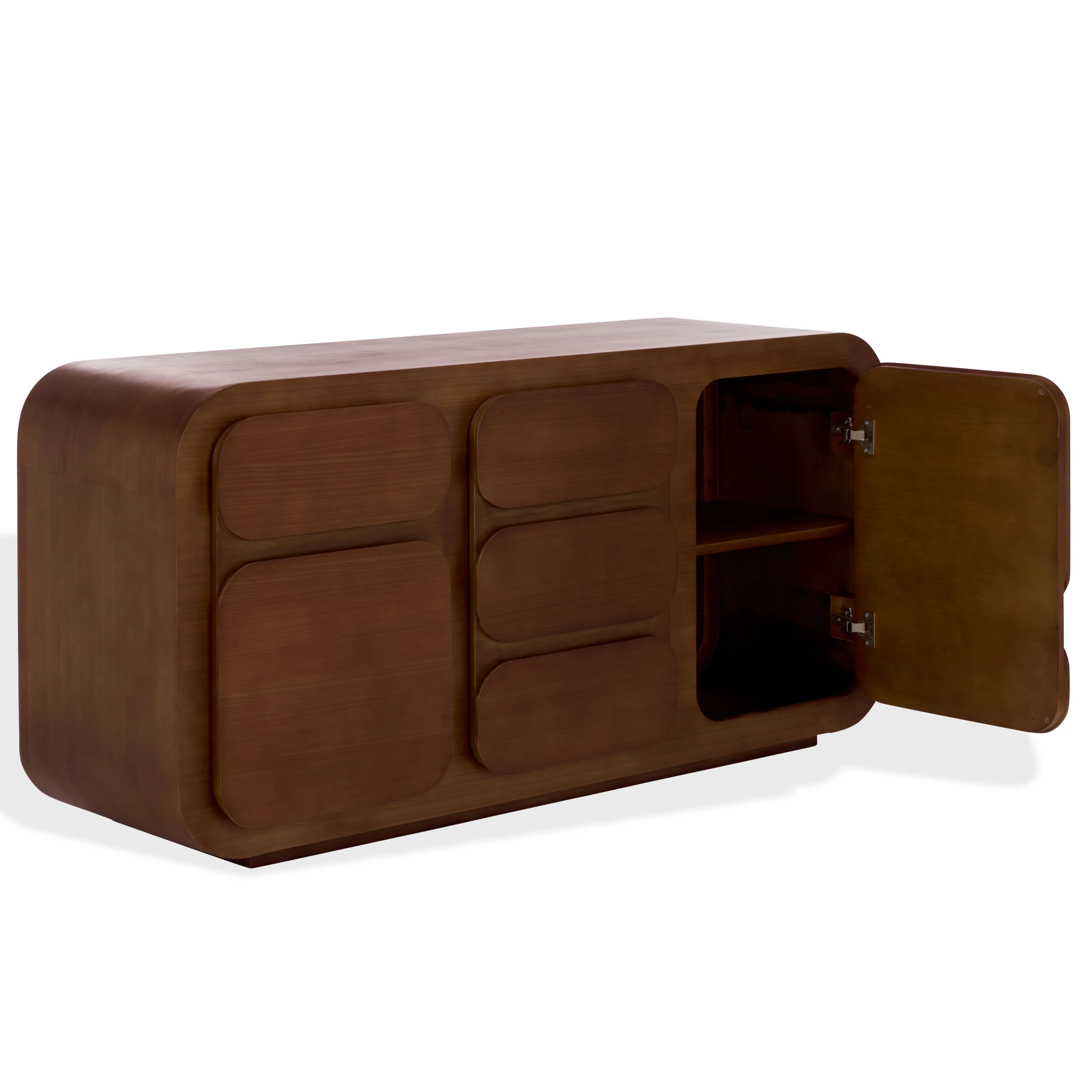 Herald 3 Shelf Wood Sideboard - Image 3