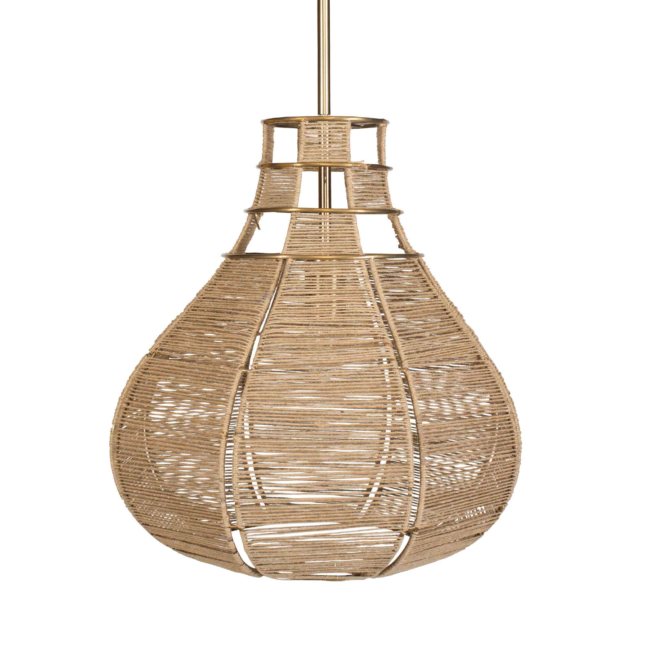 Hestia 1 Light Natural Rope Pendant - Image 4