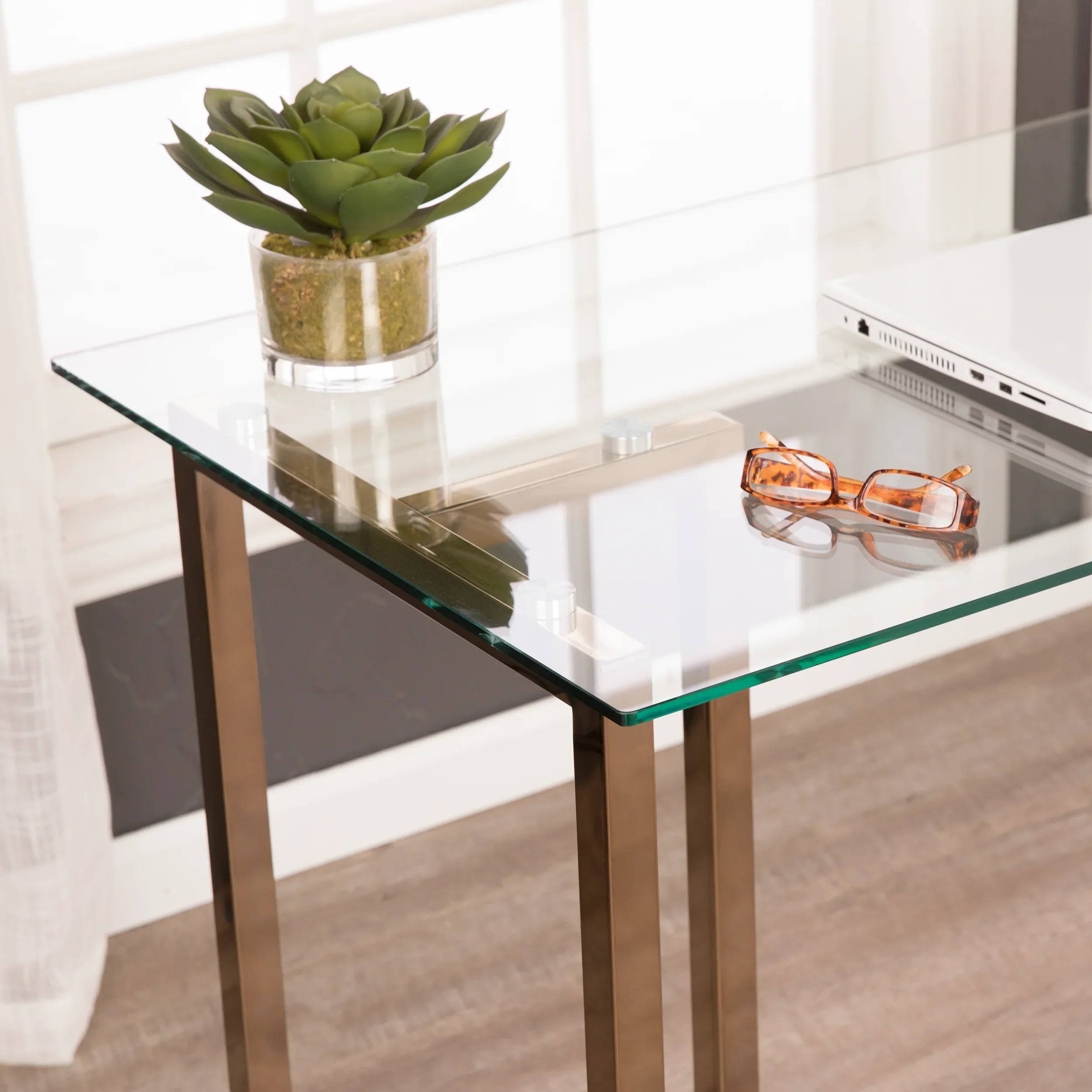 Holly & Martin Haxor Writing Desk - Midcentury Modern Style - Champagne - Image 9