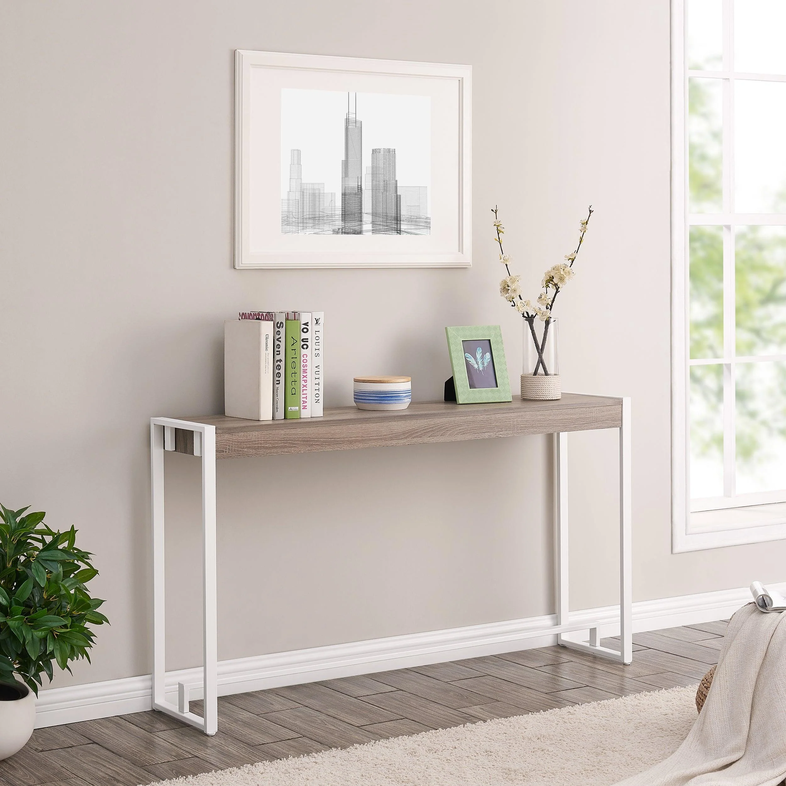 Holly & Martin Macen Console - Mocha Gray w/ White - Image 2