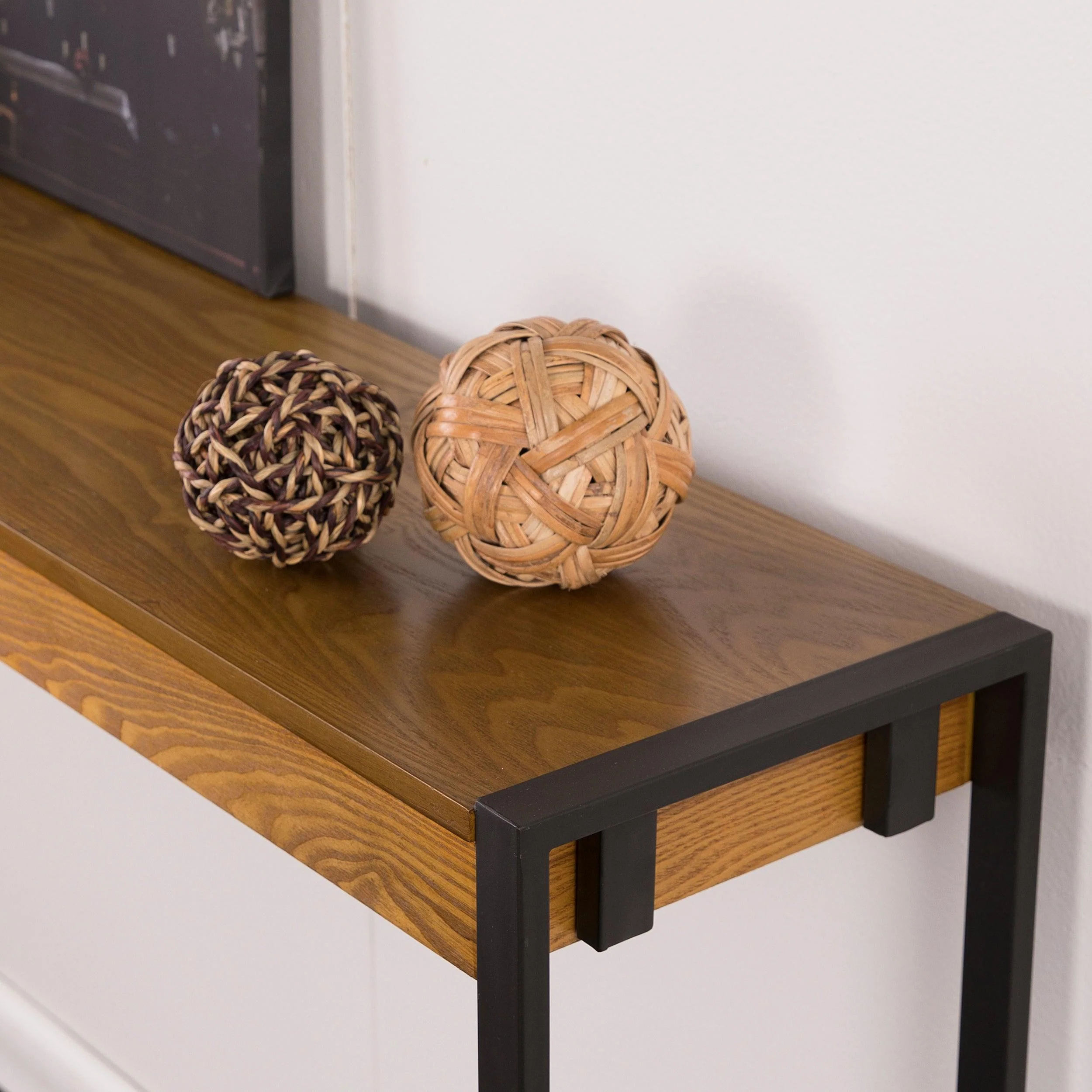 Holly & Martin Macen Console - Weathered Gray Oak w/ Black - Image 9