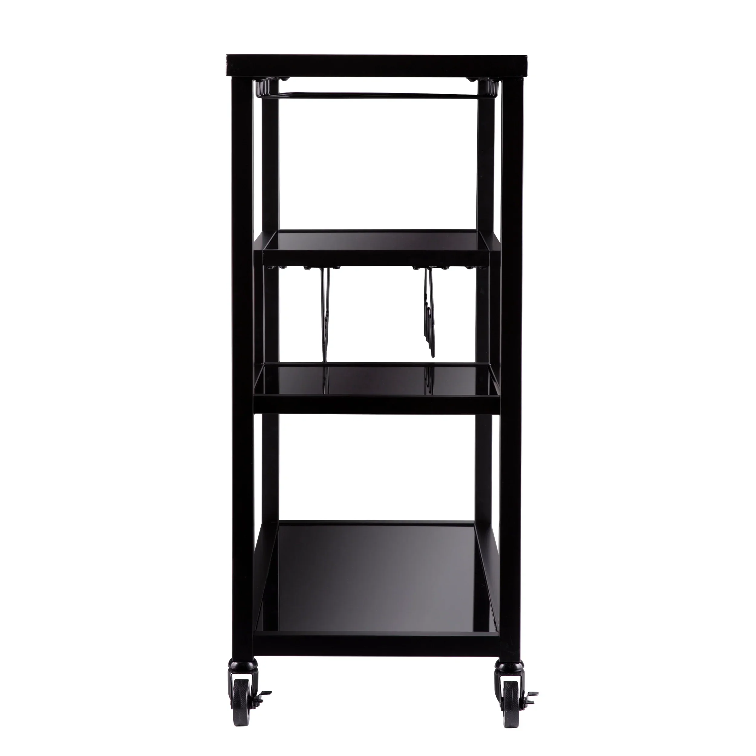 Holly & Martin Zephs Bar Cart – Black w/ Smoked Mirror - Image 4