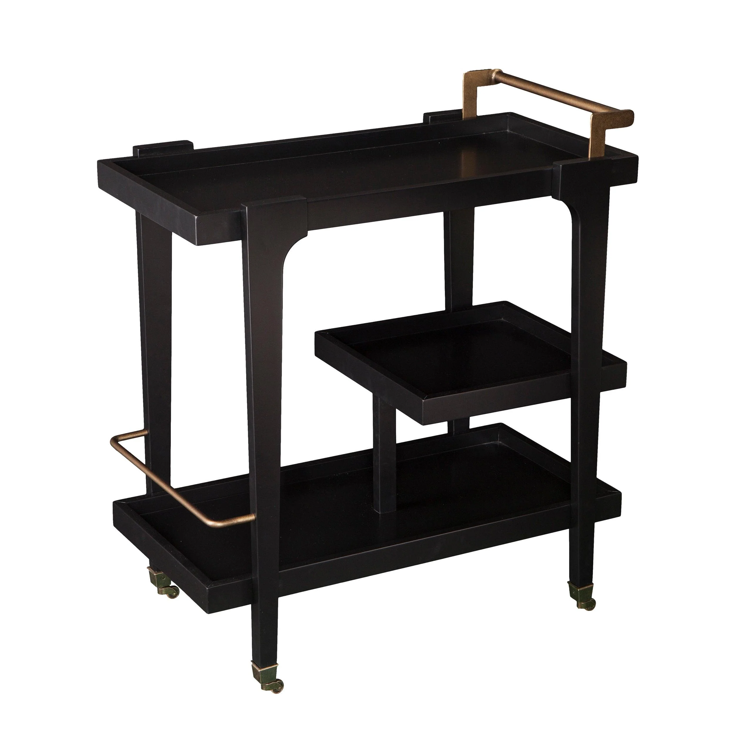 Holly & Martin Zhori Midcentury Modern Bar Cart - Black - Image 5