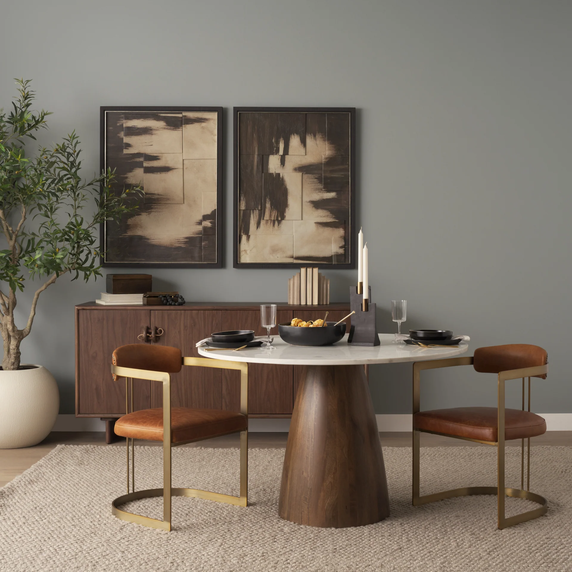 Hollyfield Leather Dining Chair - Image 2