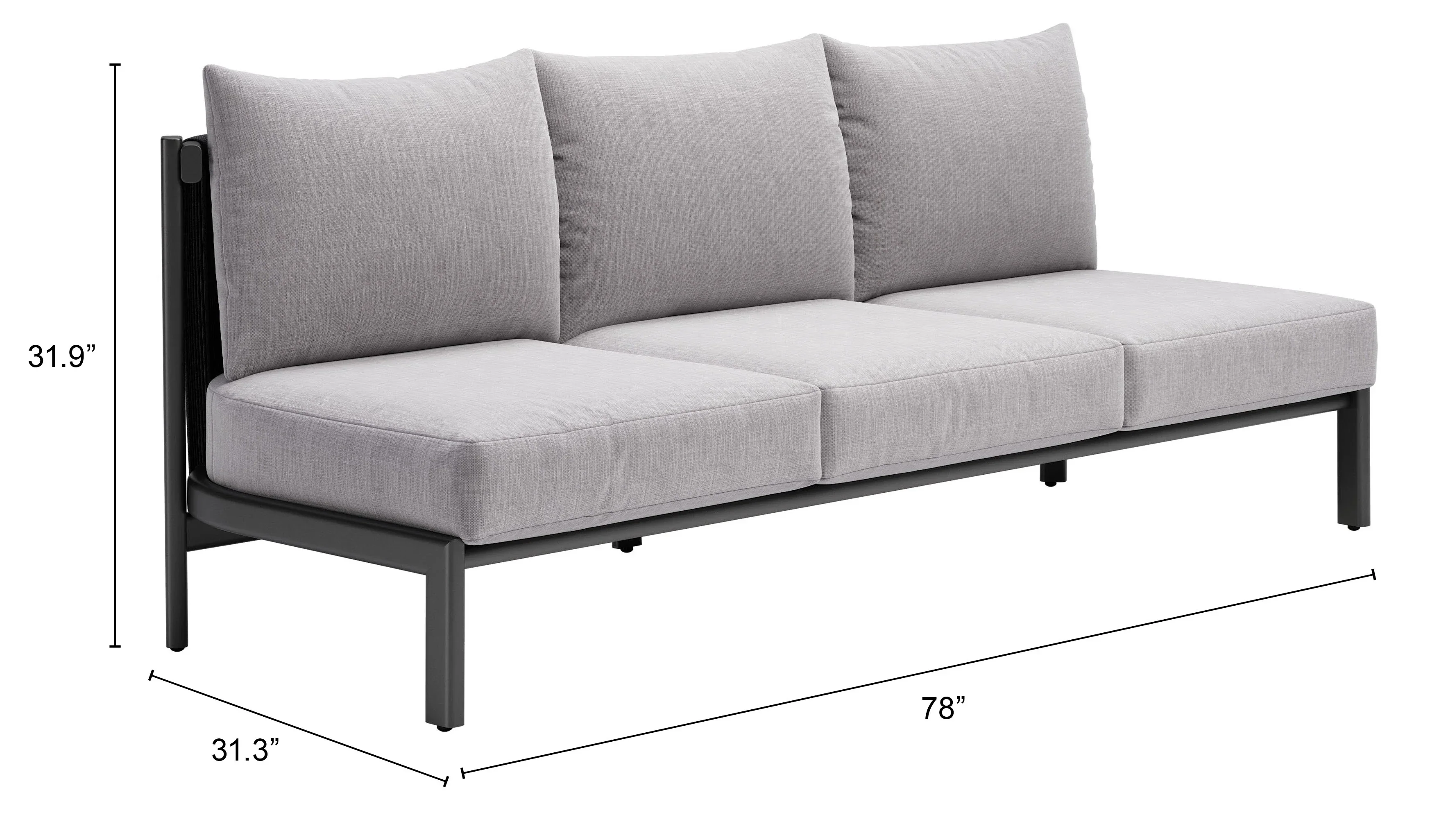 Horizon Sofa Gray - Image 7