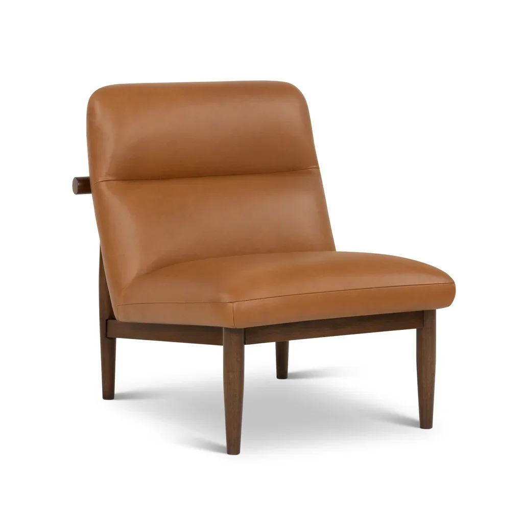 Hudson Leather Accent Chair - Image 6