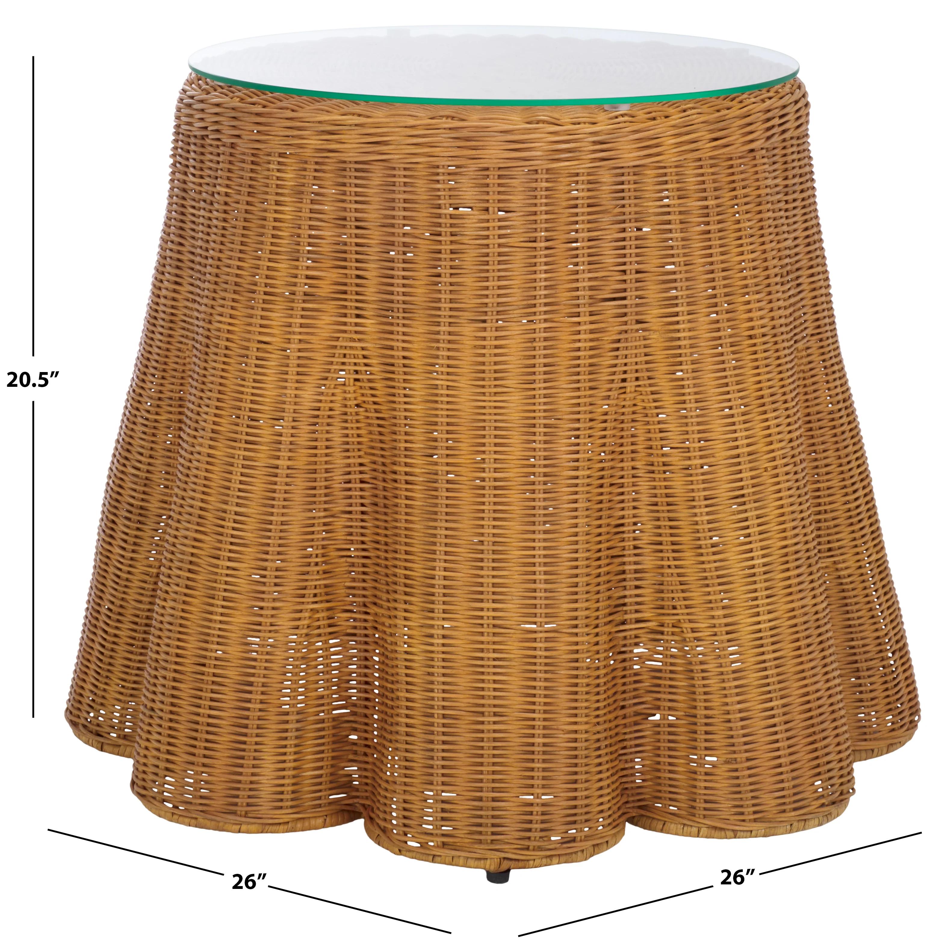 Hylda Round Rattan Accent Table - Image 5