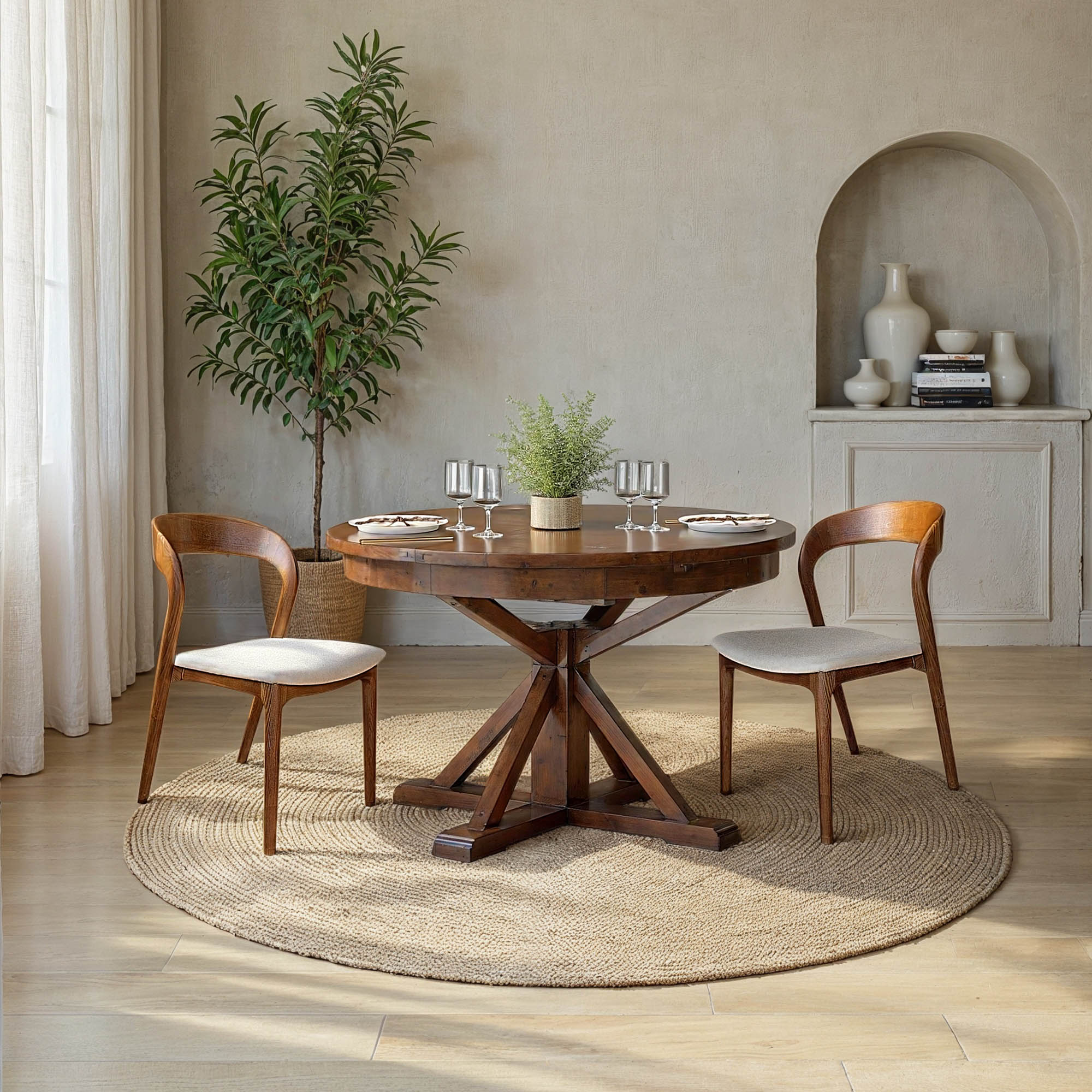 Irish Coast Round 47/63" Extension Dining Table - Image 6