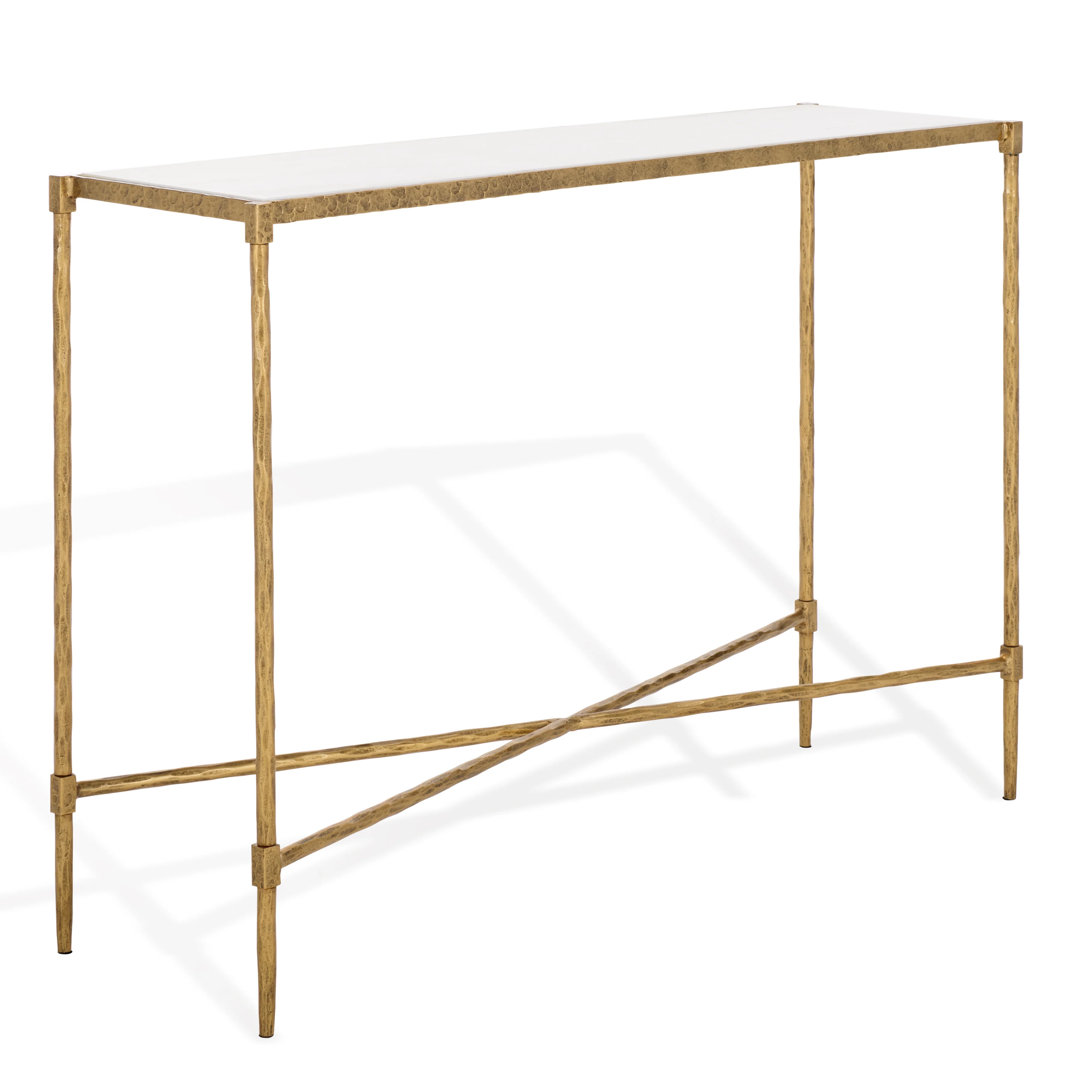 Isabellina Metal And Marble Console Table - Image 6