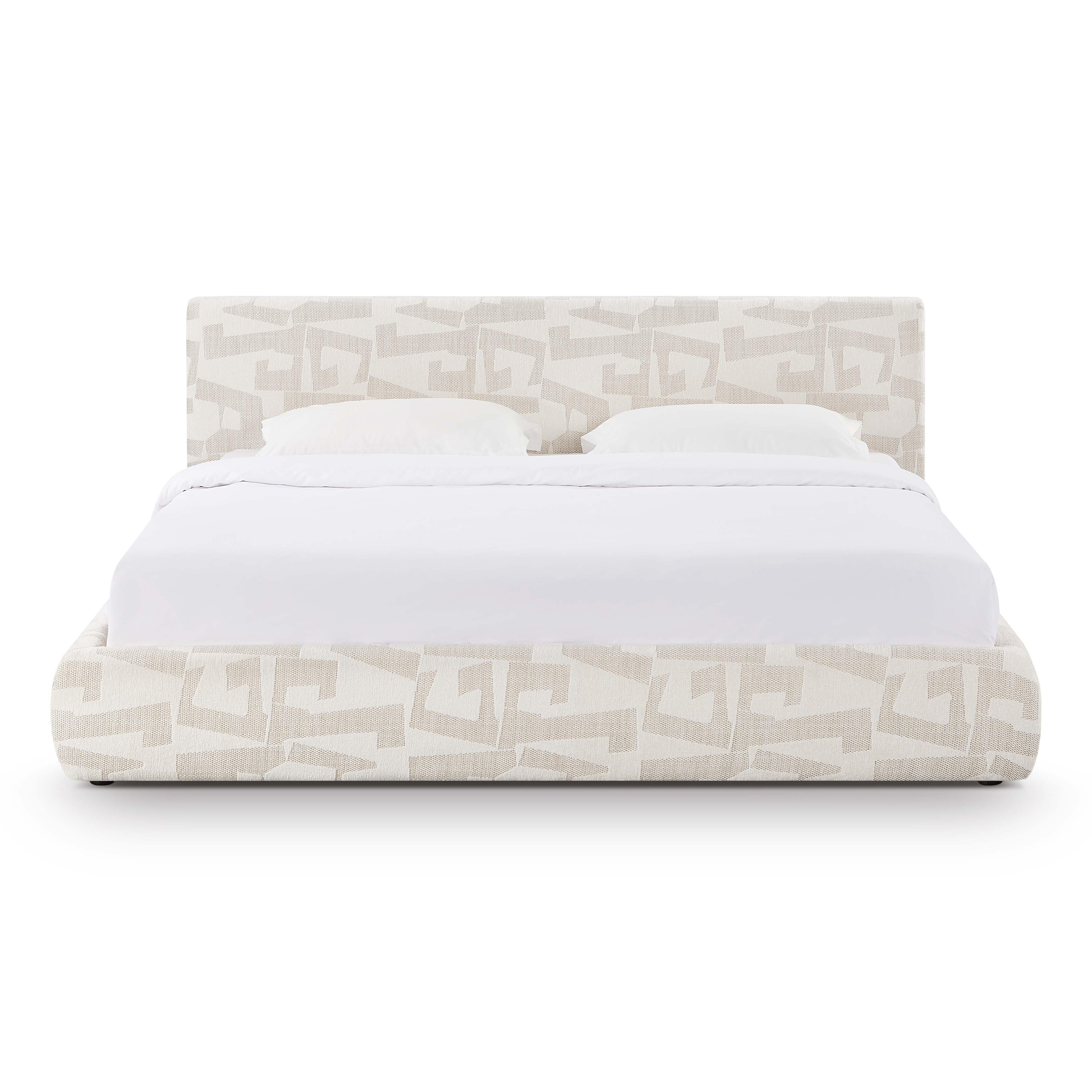 Isla Cream Jacquard Pattern Bed - Image 9