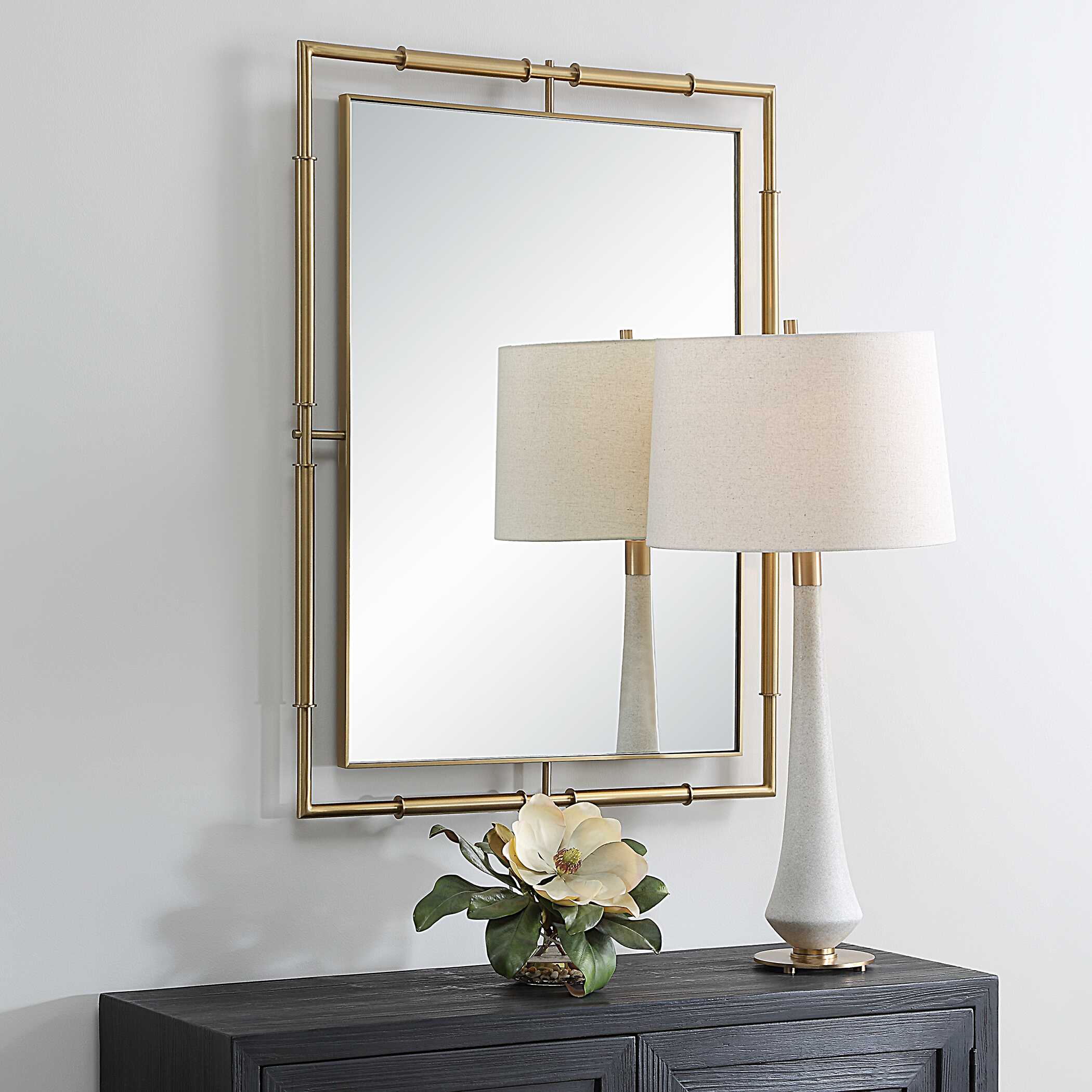 It's All Connected Rectangle Brass Mirror - Image 3