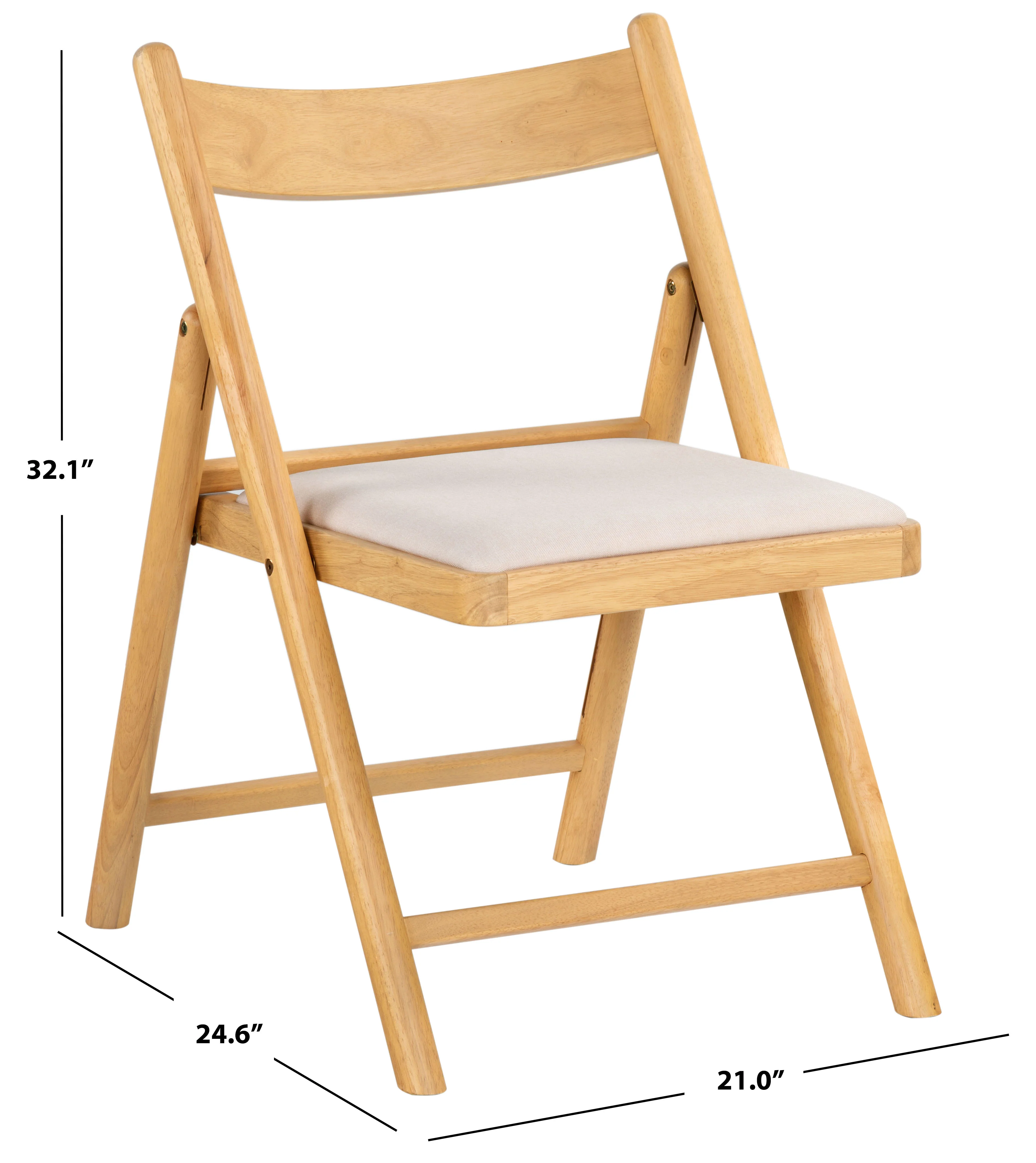 Jacie Linen Seat Folding Chair - Set of 2 - Image 11