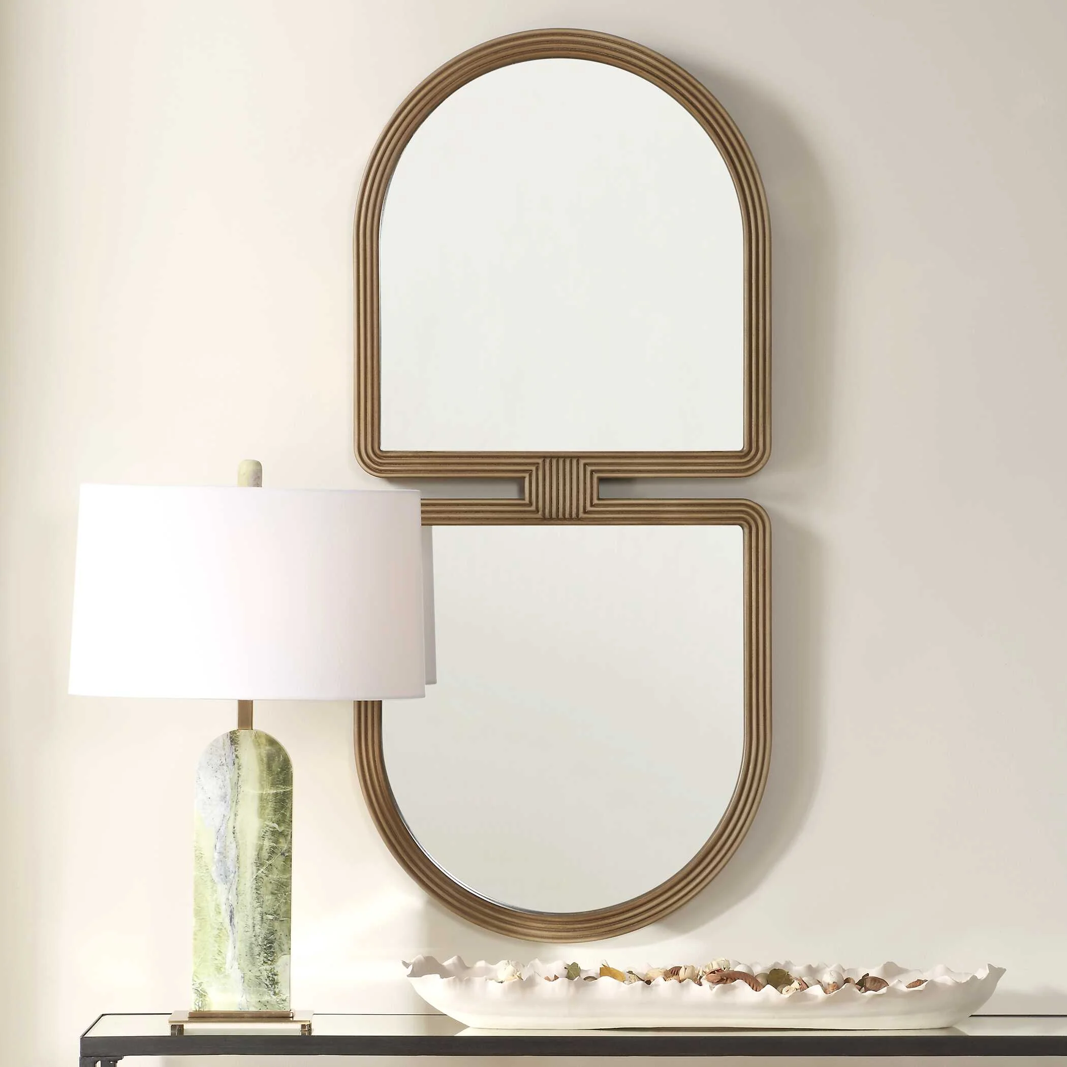 Jacques Art Deco Gold Mirror - Image 2