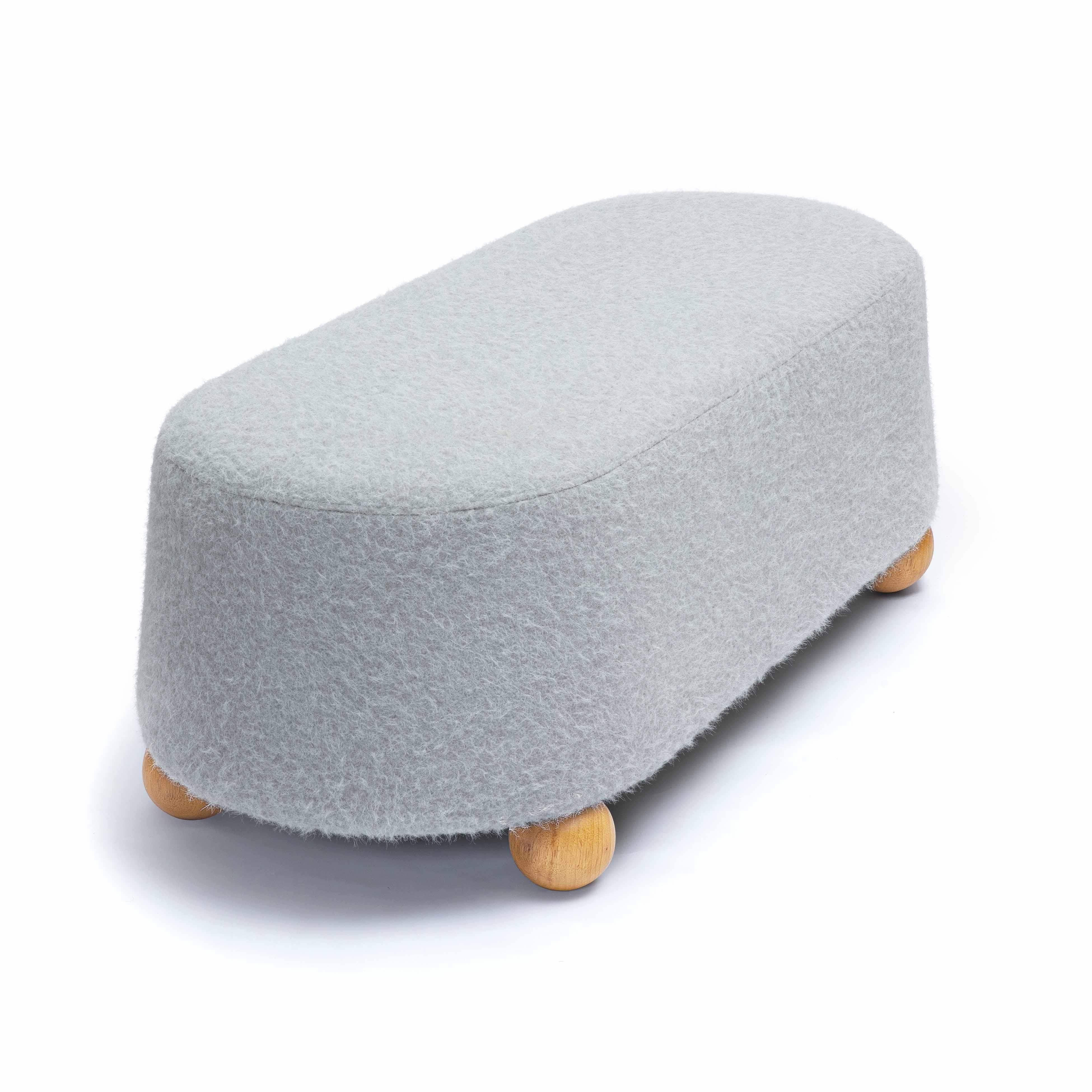 Jaine 48" Contract-Grade Faux Mohair Large Ottoman - Image 10