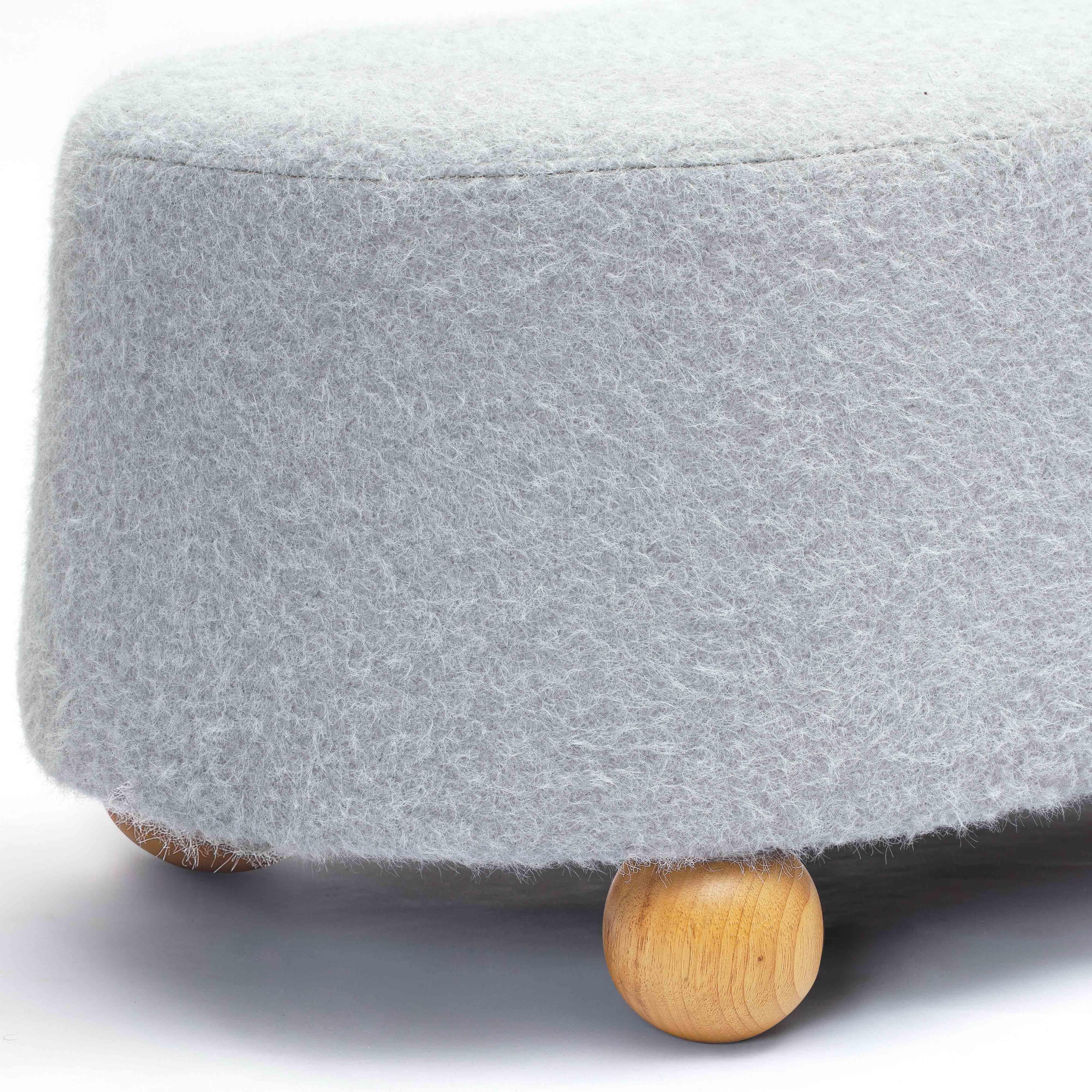 Jaine 48" Contract-Grade Faux Mohair Large Ottoman - Image 11