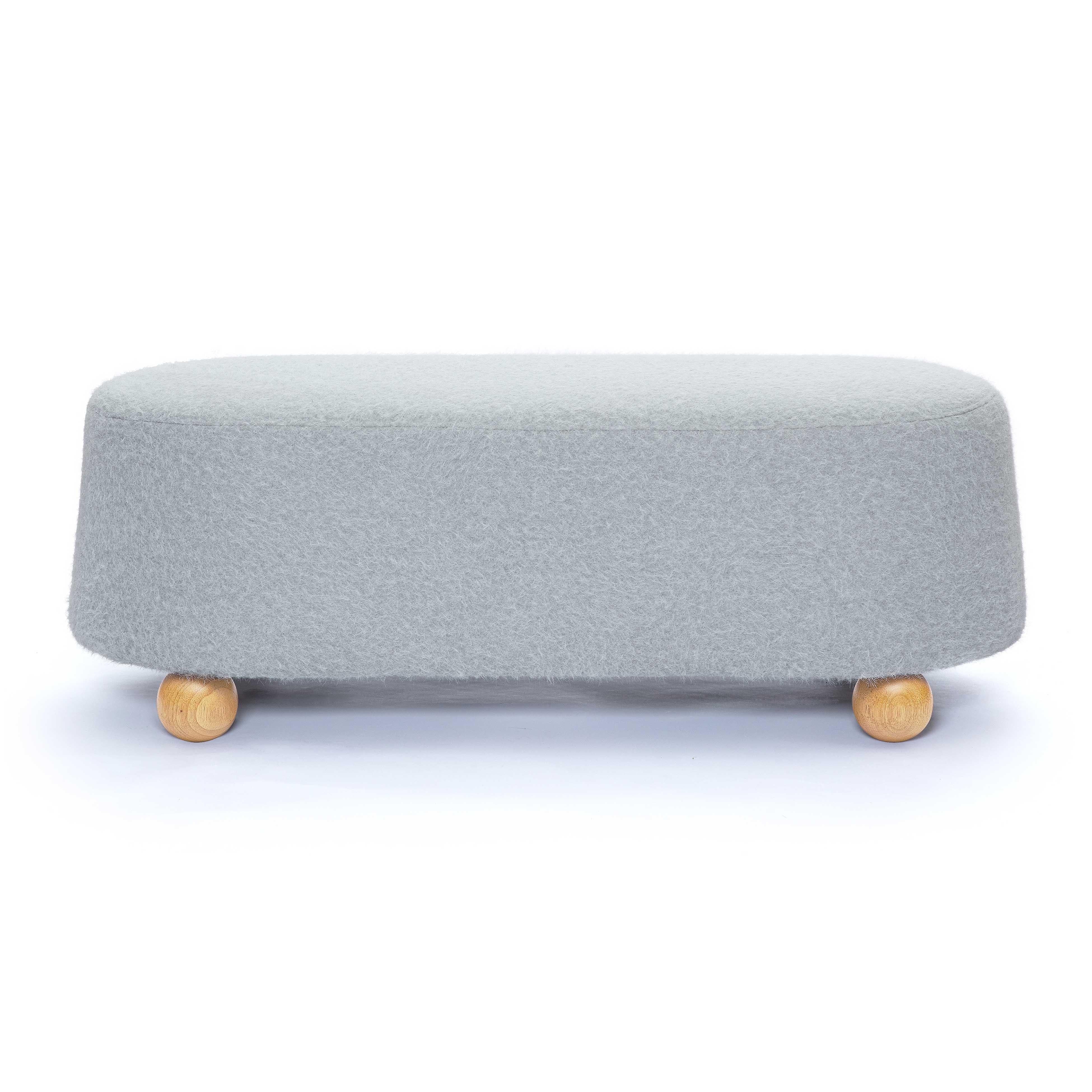Jaine 48" Contract-Grade Faux Mohair Large Ottoman - Image 9