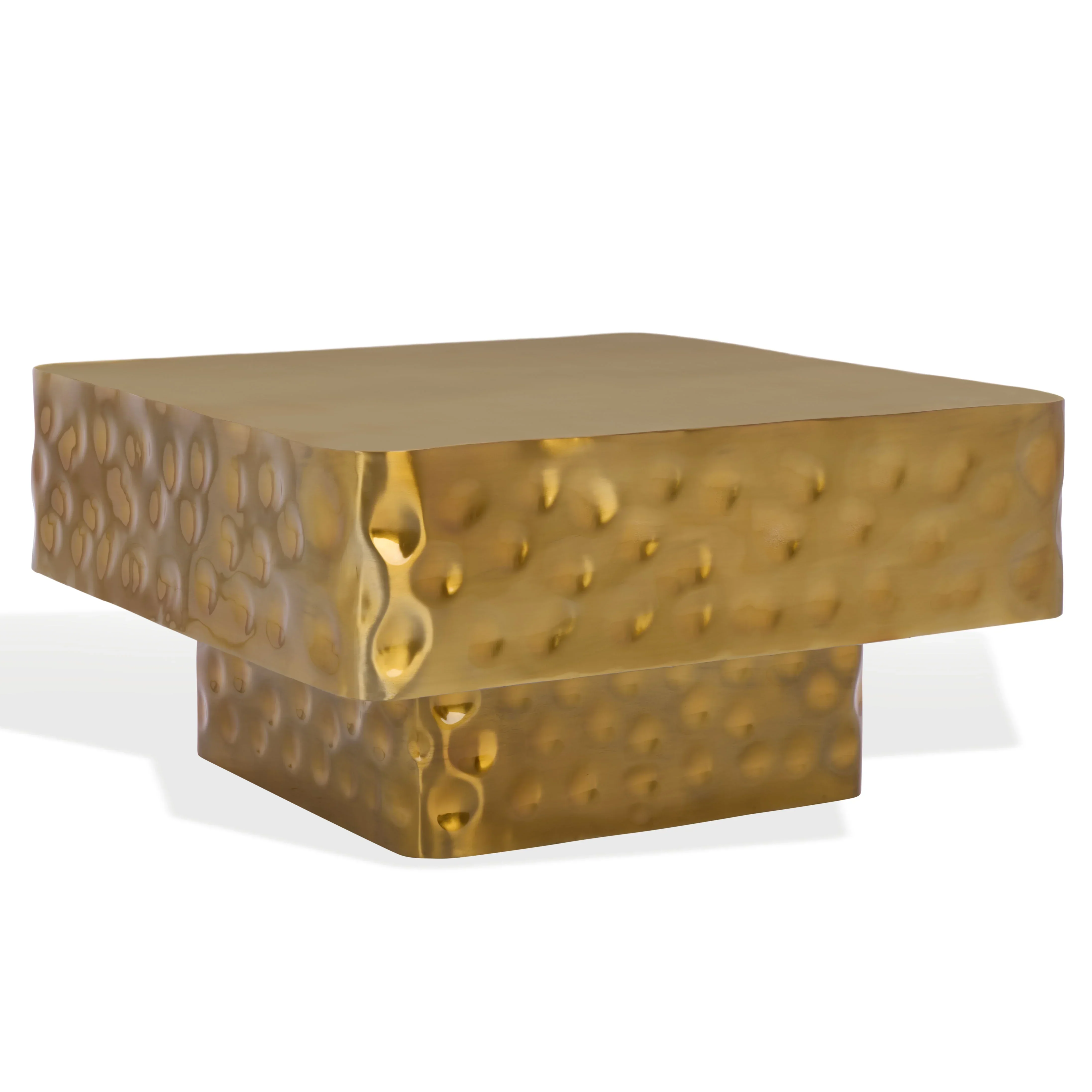Janalee Hammered Steel Square Coffee Table - Image 11